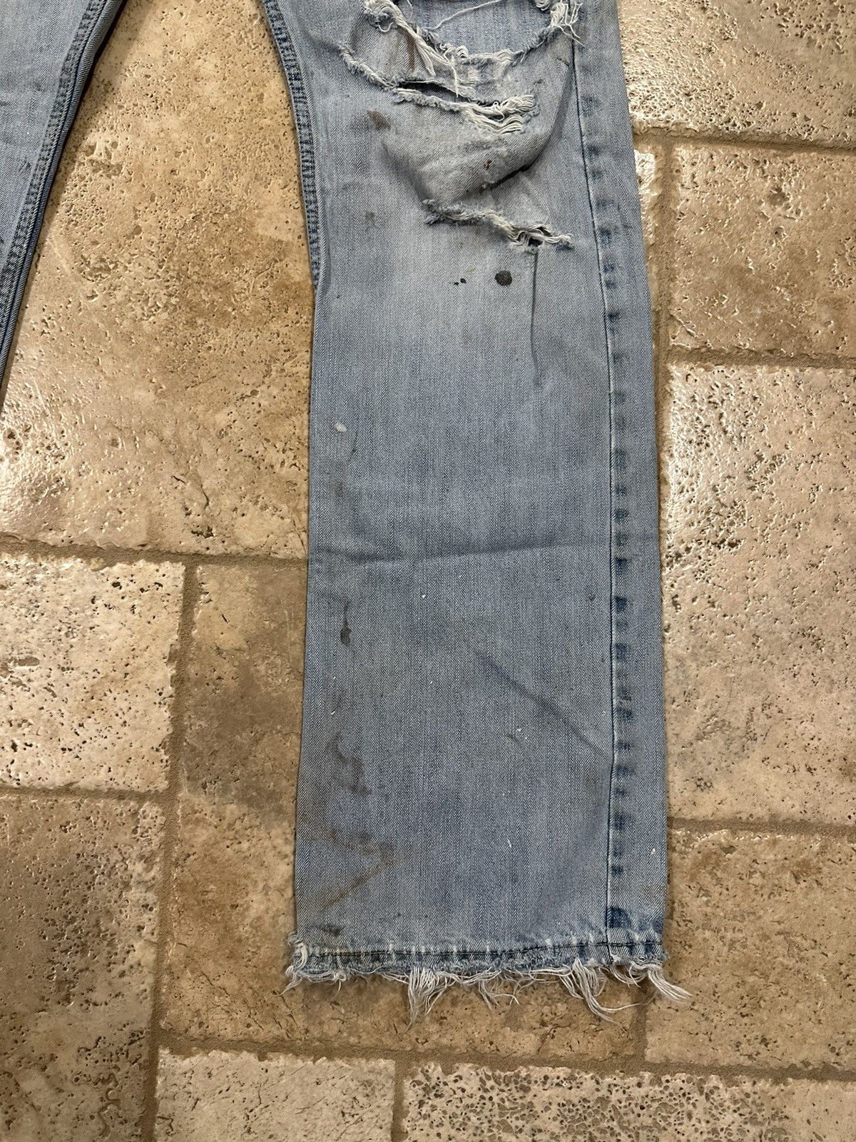 American Eagle Outfitters × Vintage Vintage American Eagle Outfitters Distressed Boot Blue Denim Size US 32 / EU 48 - 5 Thumbnail