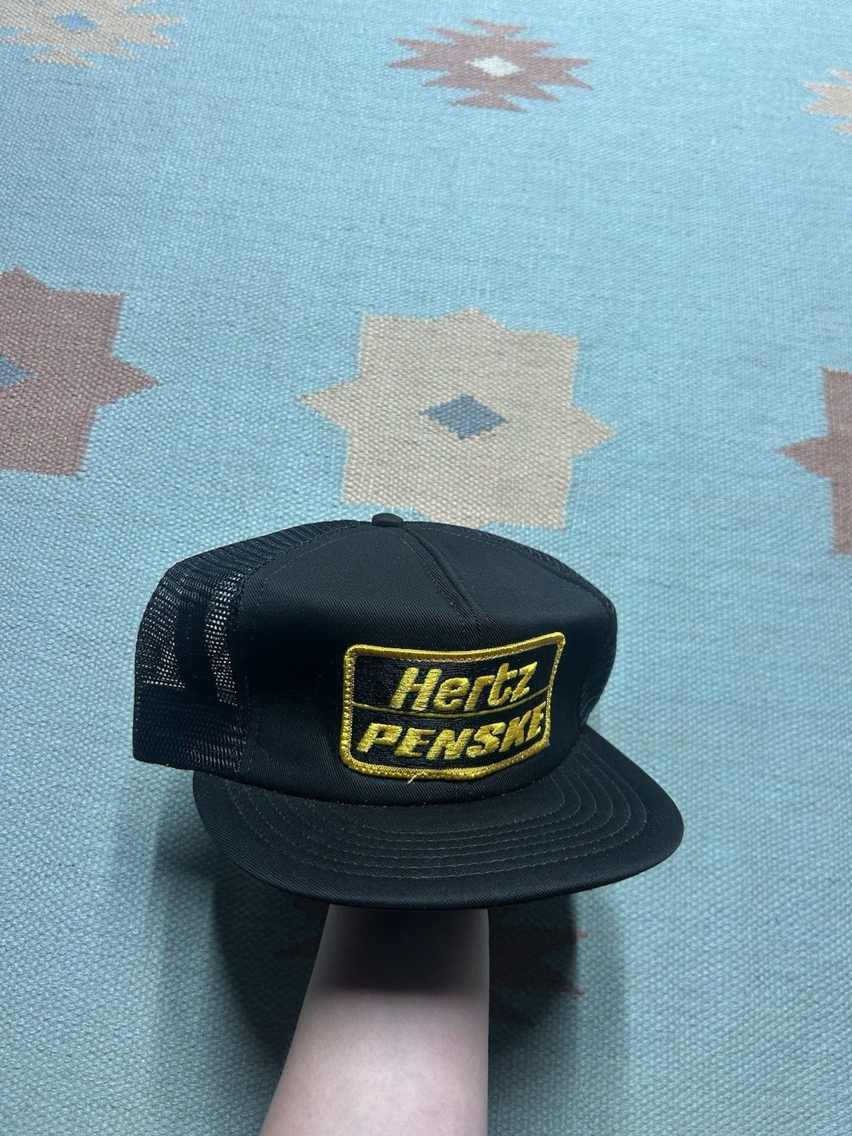 Vintage Vintage trucker hat Hertz Penske patch truck racing nascar Size ONE SIZE - 1 Thumbnail