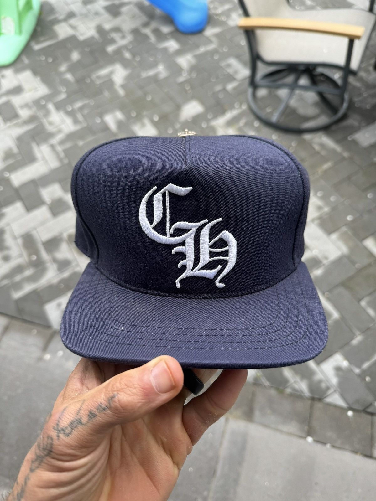 Chrome Hearts Chrome Hearts Baseball Hat Navy | Grailed