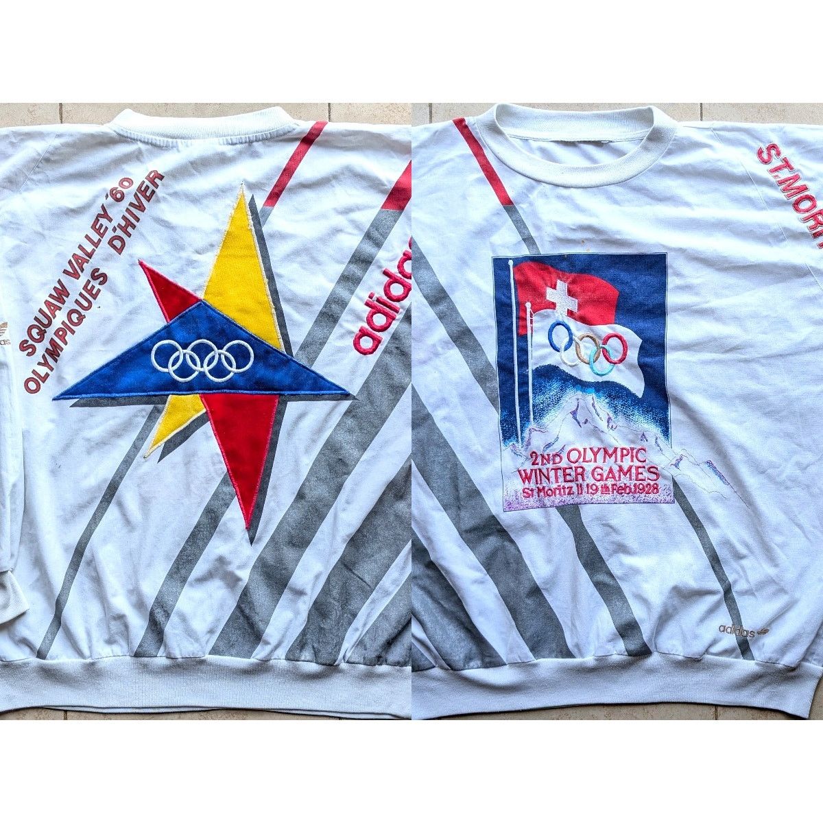 Adidas × USA Olympics Winter Olympic ADIDAS 90s 1928 St Moritz 1960 sweat XL vtg Size US XL / EU 56 / 4 - 1 Thumbnail