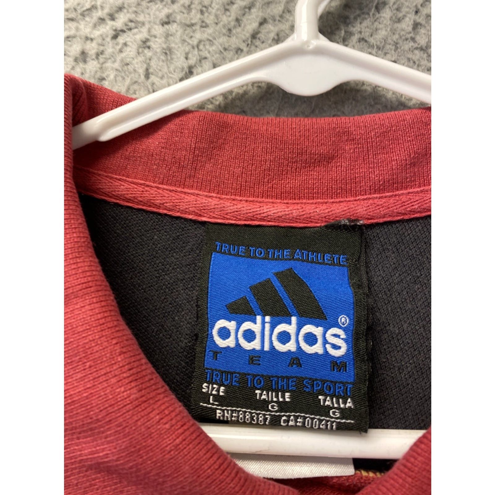 Adidas VINTAGE Adidas Polo Shirt Men XL Red San Francisco University 90s Short Sleeve Cotton Polo Shirt Size US XL / EU 56 / 4 - 5 Thumbnail
