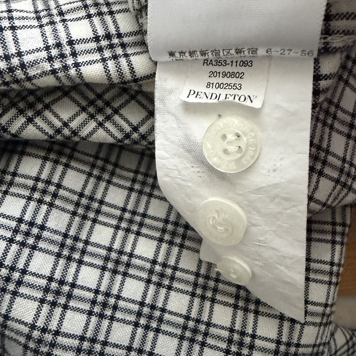 Pendleton Pendleton Fitted Shirt Mens XL Blue Plaid Virgin Wool Button Size US XL / EU 56 / 4 - 6 Thumbnail