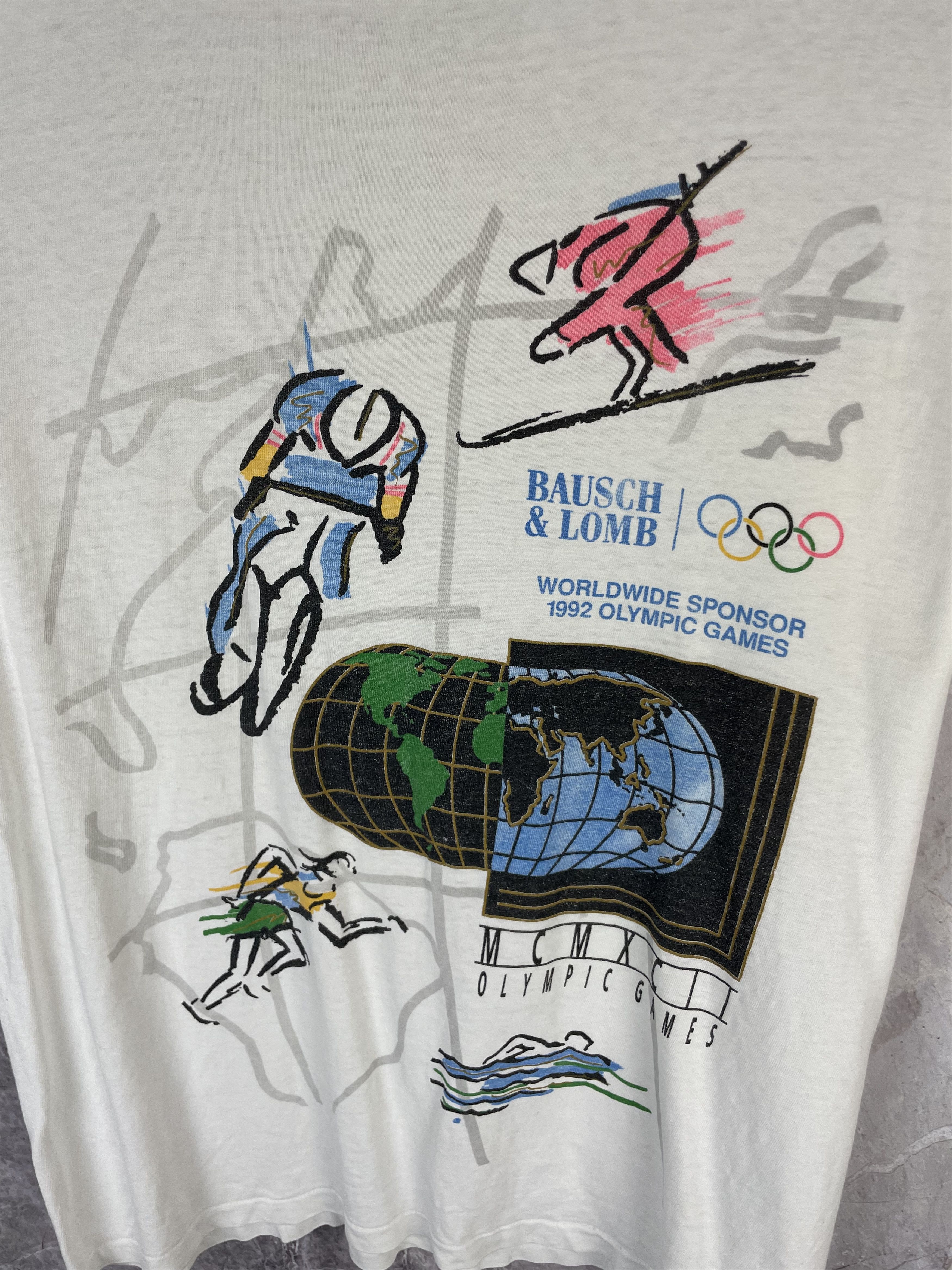 USA Olympics Vintage 1992 Olympic Games Big logo rare tee Size US XL / EU 56 / 4 - 3 Thumbnail
