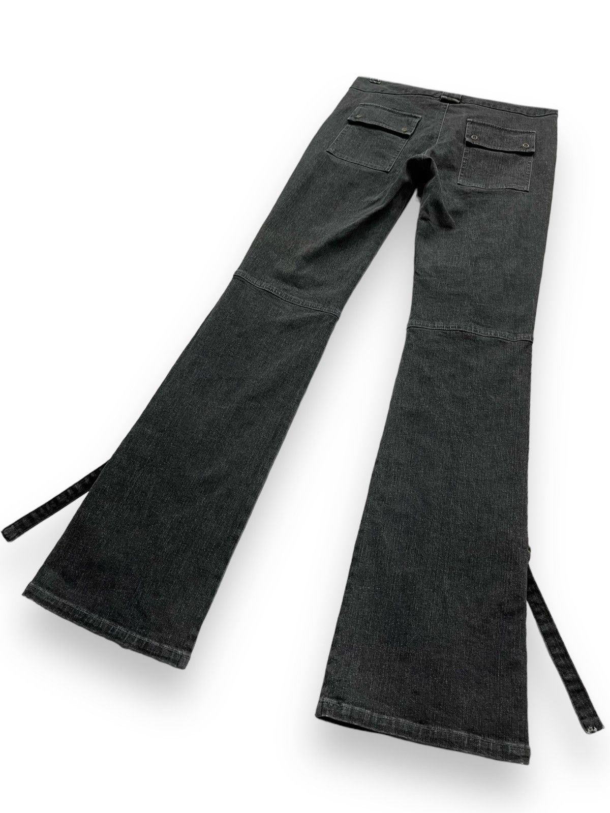 The Unbranded Brand FYE🔥 Front 3D Pocket Bondage Leg Stretch Skinny Flare Denim Size US 27 - 4 Thumbnail