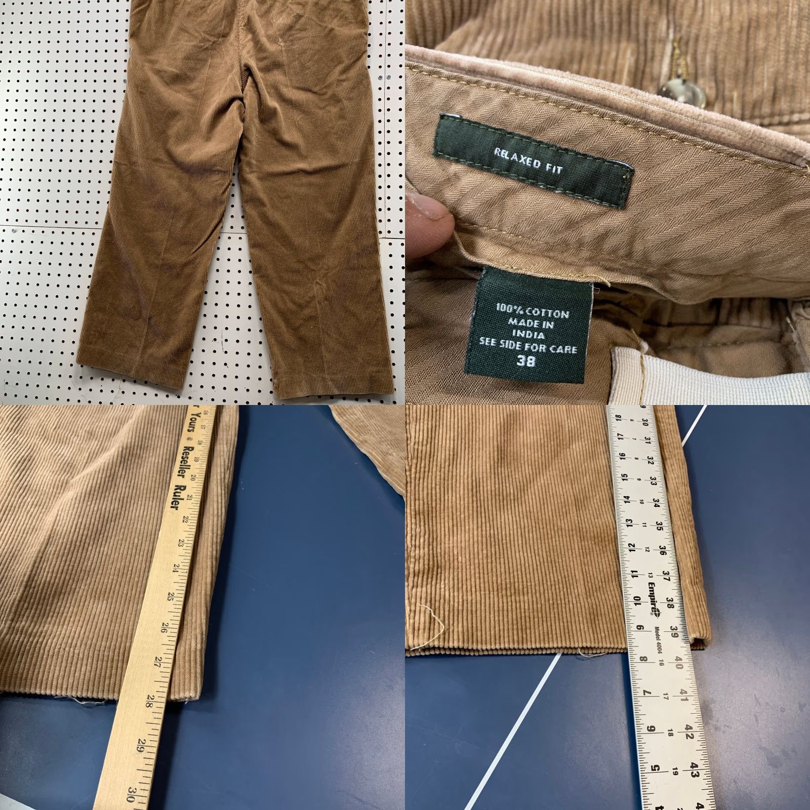 VINTAGE Eddie Bauer Pants Mens 38 Brown Relaxed Baggy Wide Leg Skate Mall 42x28