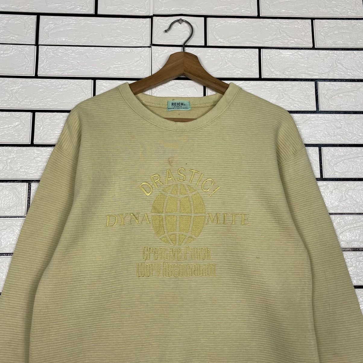 Japanese Brand 📌Vintage Sweatshirt Reich Big Logo Embroidery Size US M / EU 48-50 / 2 - 4 Thumbnail