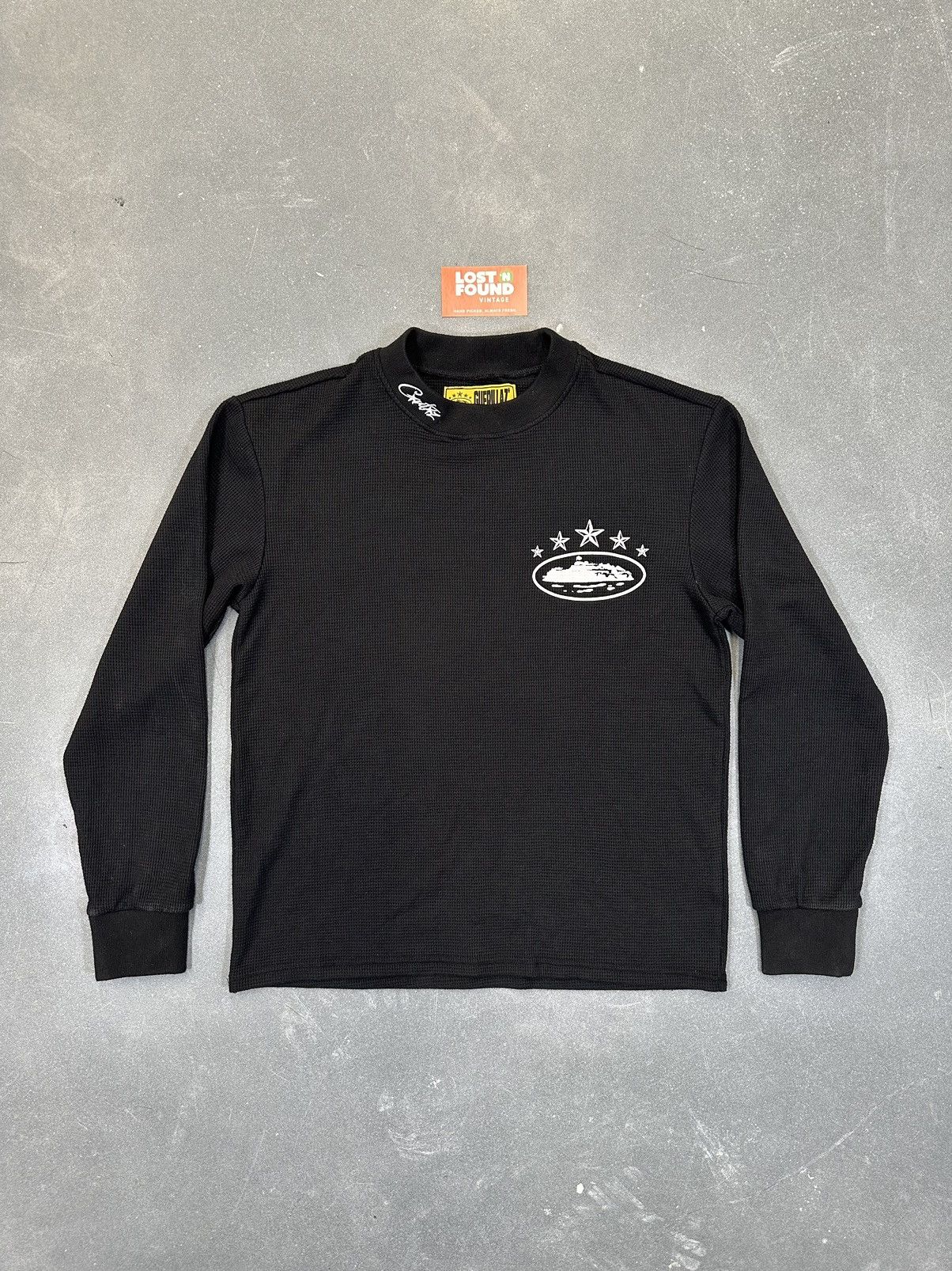 Pre-owned Corteiz 5 Starz Alcatraz Waffle Long Sleeve Black | ModeSens