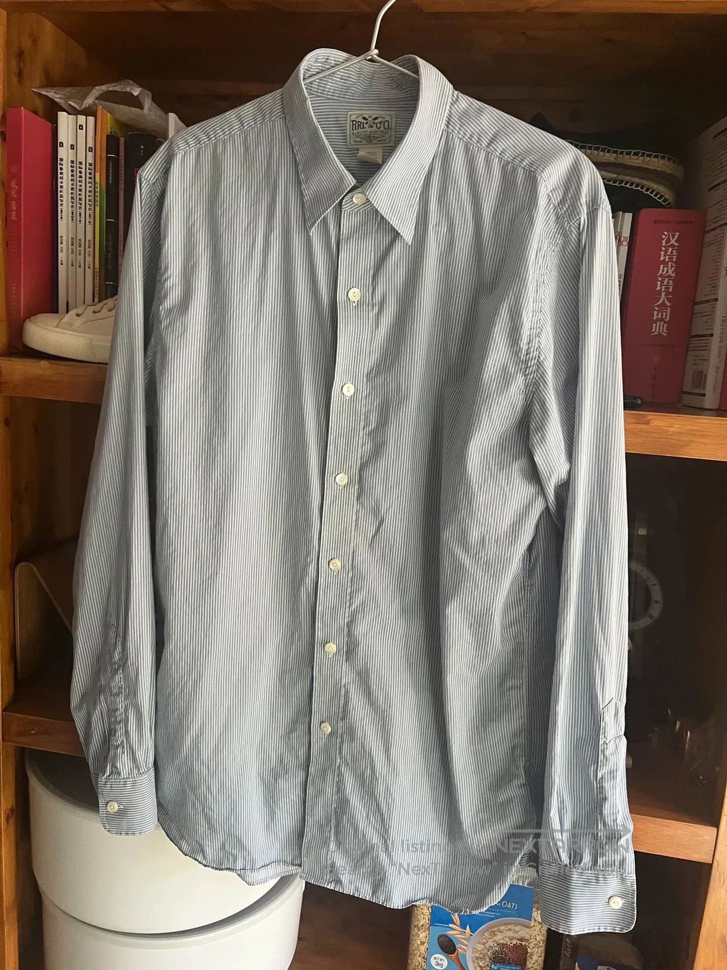 RRL Ralph Lauren RRL Long Sleeve Striped Shirt in Blue White. Size US M / EU 48-50 / 2 - 3 Thumbnail