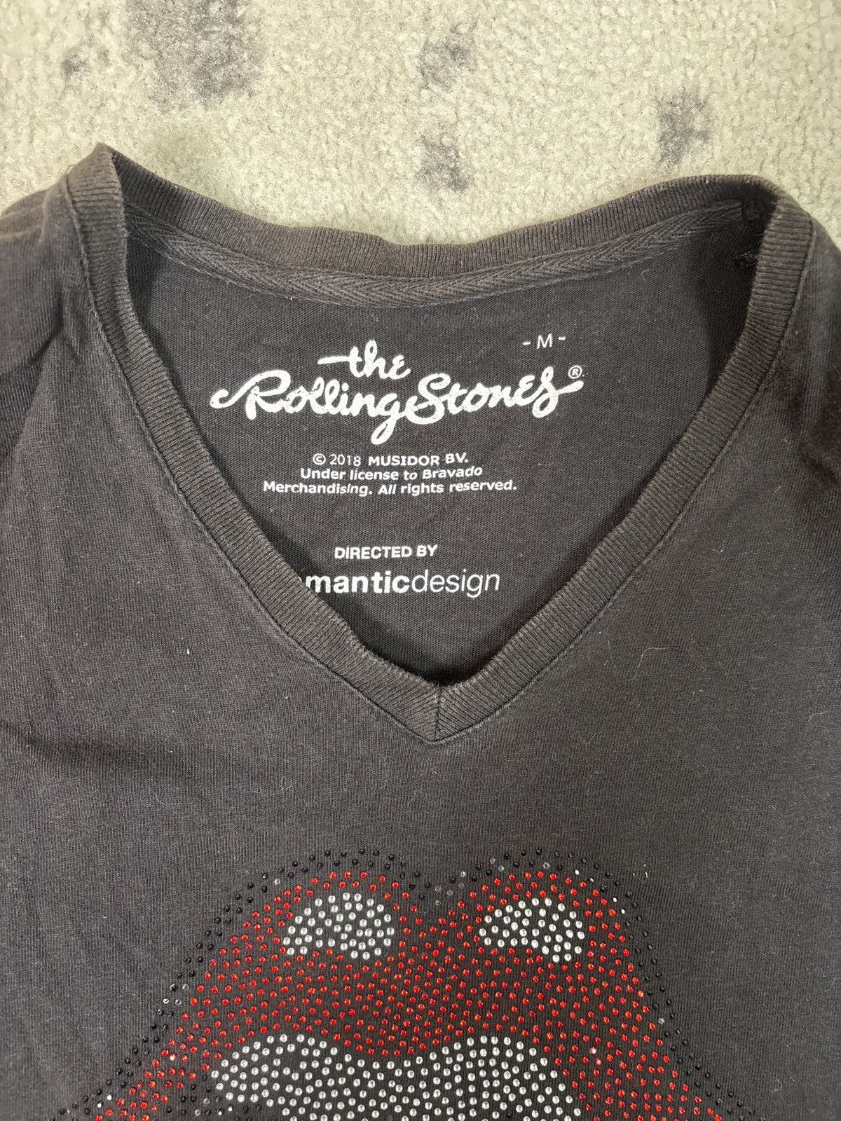 The Rolling Stones ROLLING STONES UK FLAG LOGO RHINESTONE T SHIRT Size US M / EU 48-50 / 2 - 3 Thumbnail
