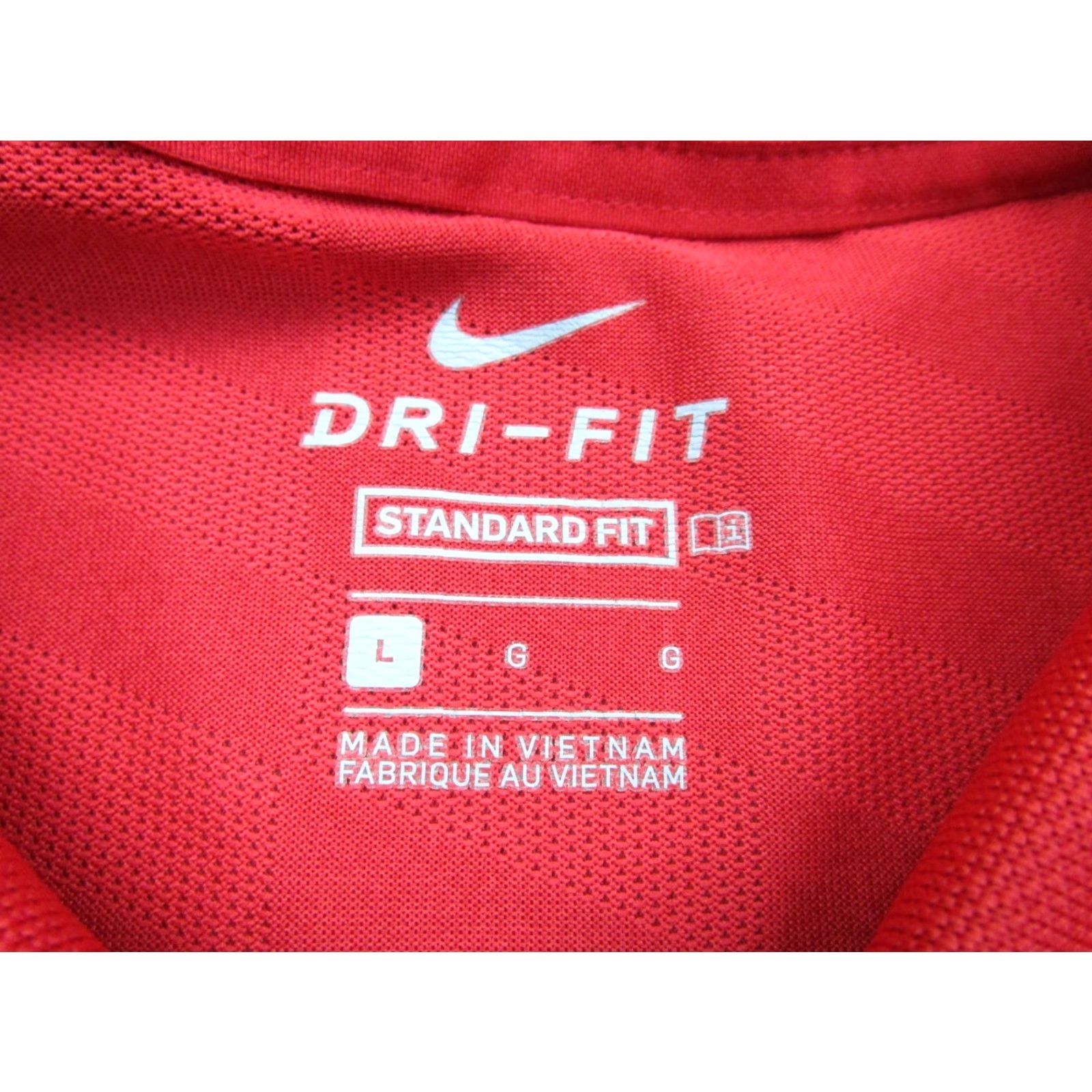 Nike Nike Golf Polo Shirt Mens Large Dri-FIT Regular Fit Red Geometric Vented Size US L / EU 52-54 / 3 - 7 Thumbnail