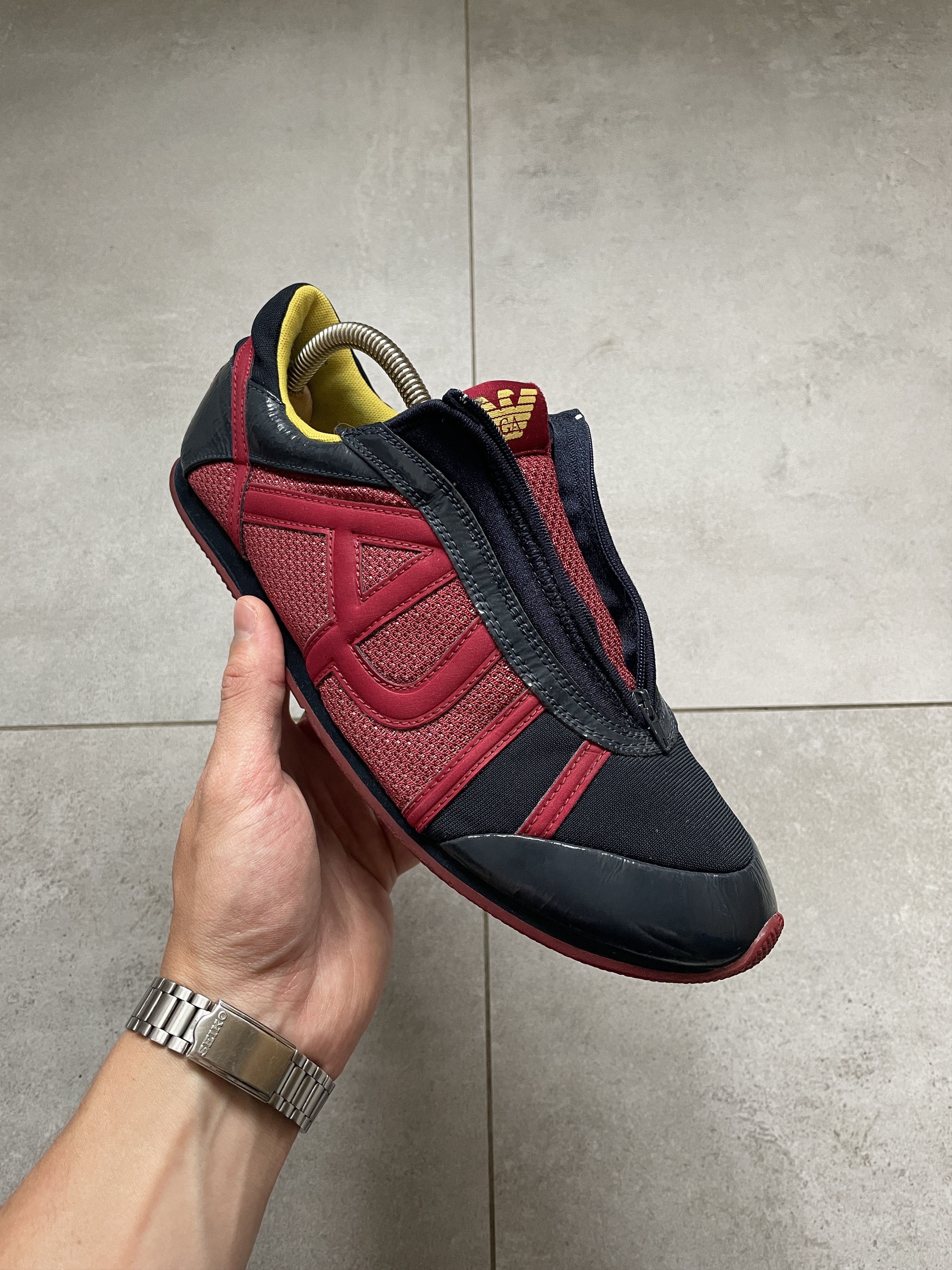 Armani Y2K ARMANI JEANS GIORGIO ZIPPER ZIP TRAINERS SNEAKERS Size US 8 / EU 41 - 1 Thumbnail