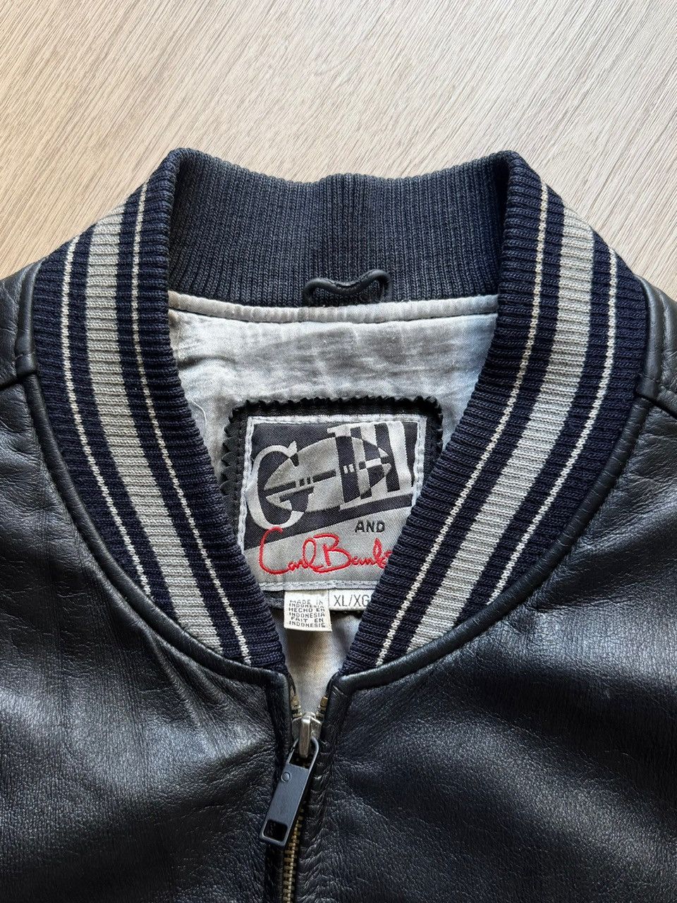 Genuine Leather Vintage 90s NFL Oakland Raiders Carl Banks Leather Jacket XL Size US XL / EU 56 / 4 - 8 Thumbnail
