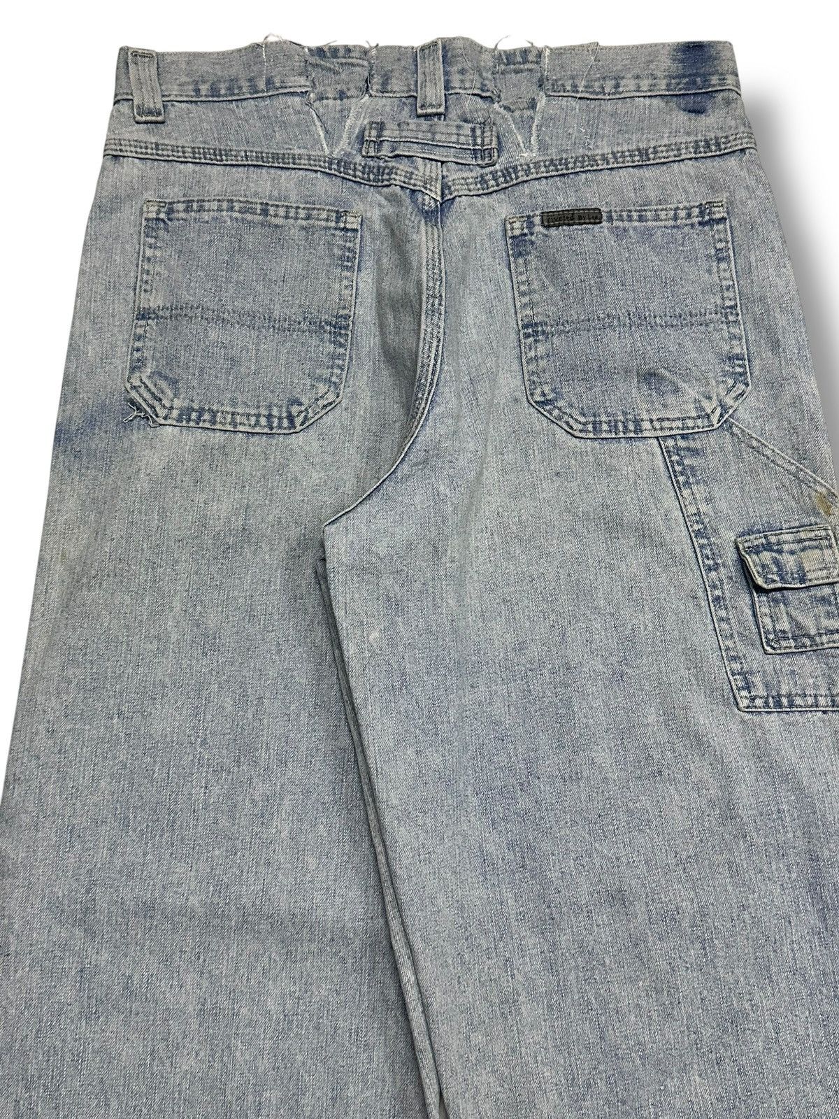 Lee Riveted Lee Baggy Loose Distressed Jeans With Faded Wash Size US 32 / EU 48 - 6 Thumbnail