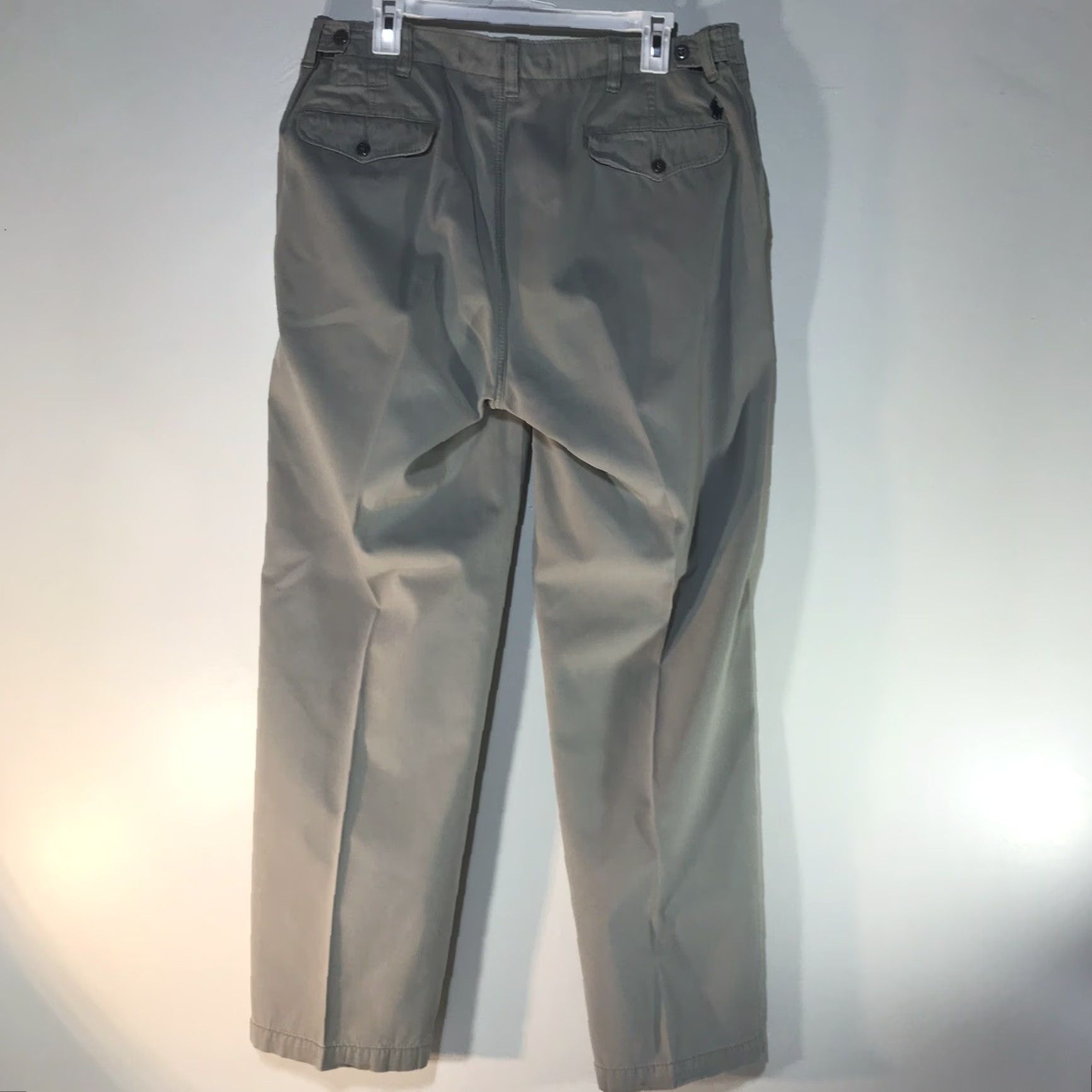 Polo Ralph Lauren VINTAGE Polo Ralph Lauren Khaki Pants Men Regular Waist 35 Inseam 30 Beige Cotton 100% Straight Fit Mens Pants Size US S / EU 44-46 / 1 - 4 Thumbnail