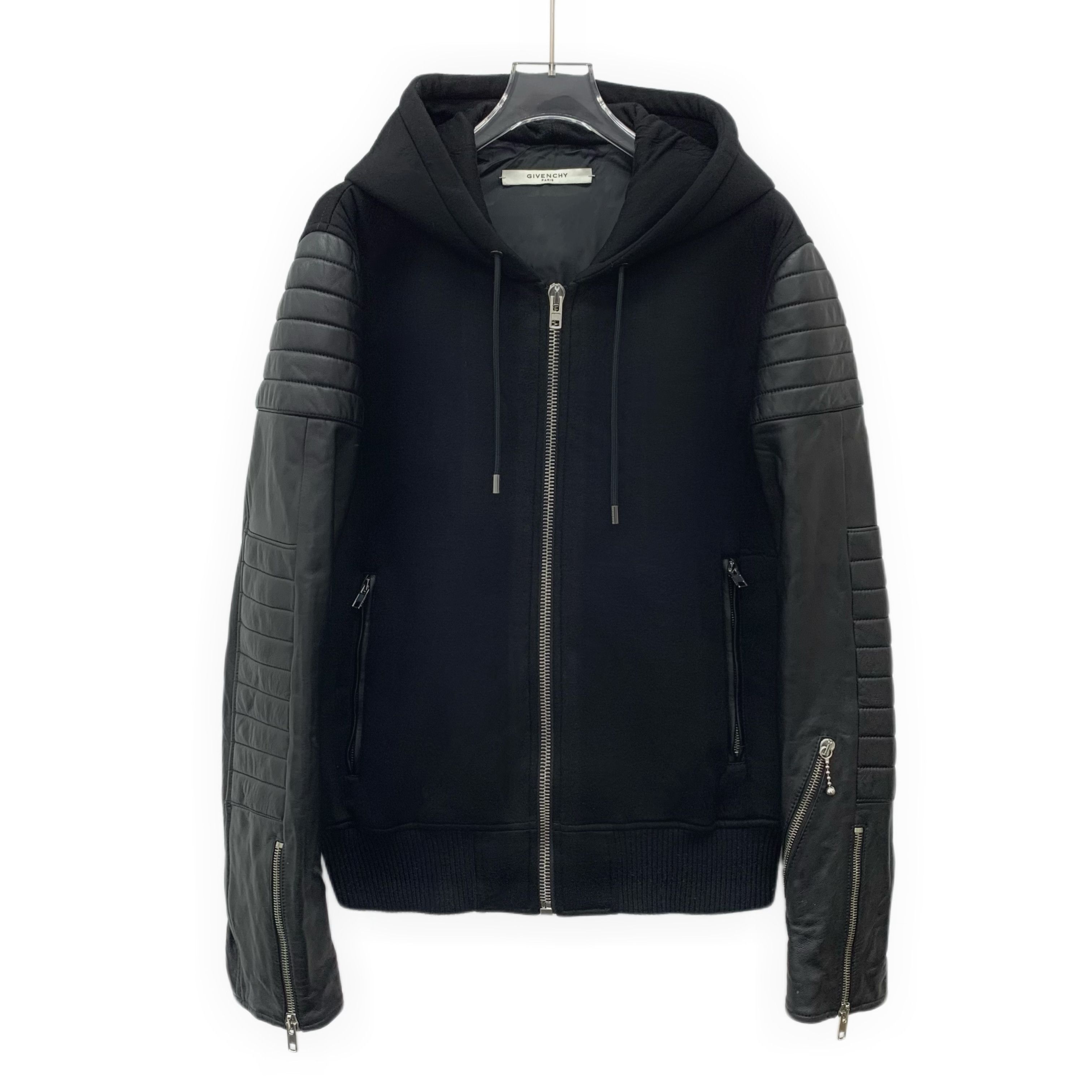 Givenchy Givenchy Leather Panel Hooded Jacket (Size 46) Size US S / EU 44-46 / 1 - 1 Thumbnail