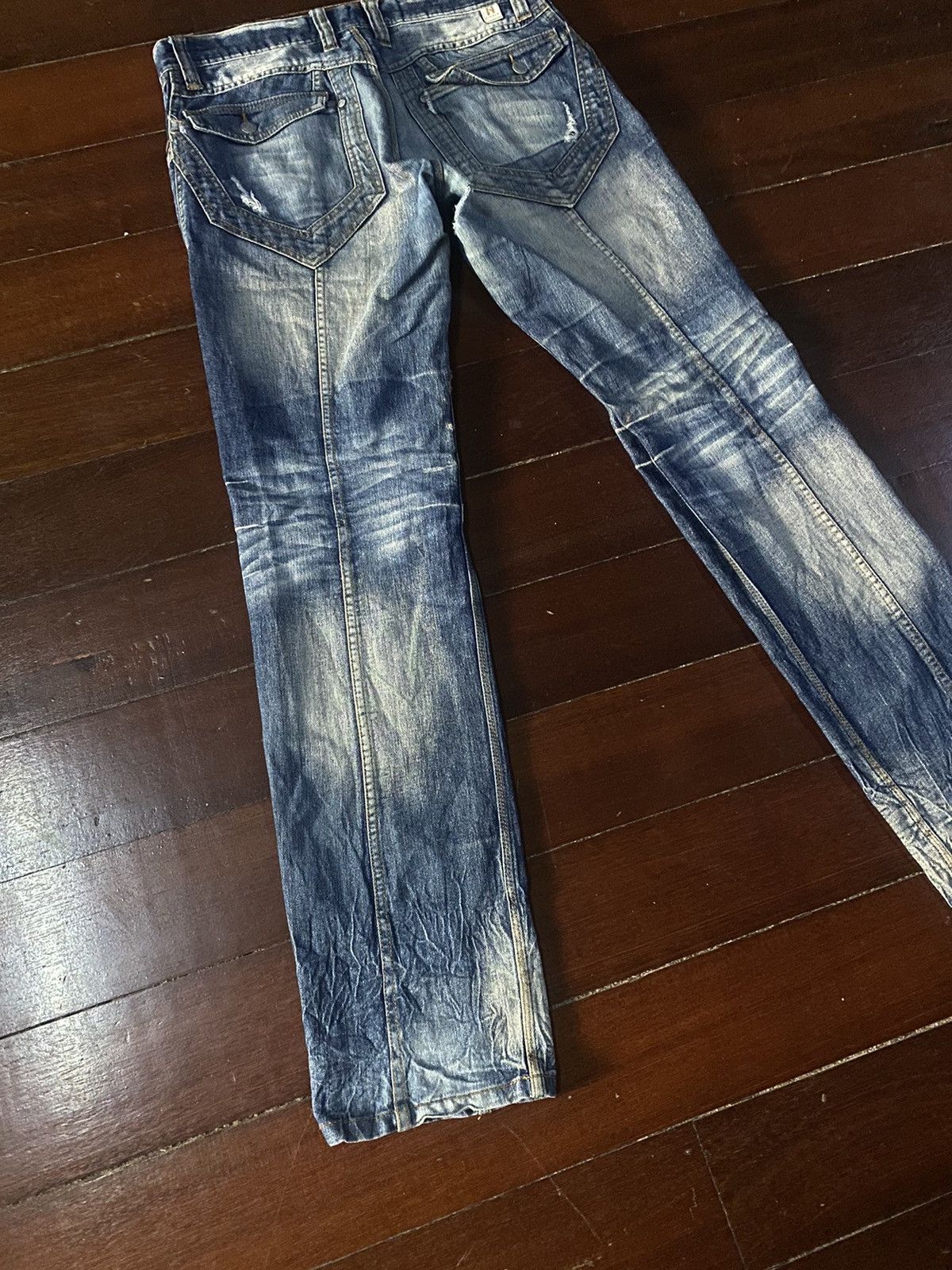 Designer × HIDEAWAYS × If Six Was Nine FIRE 🔥 HIDEAWAYS NICOLE nice faded studded pocket FLARE Size US 34 / EU 50 - 16 Thumbnail