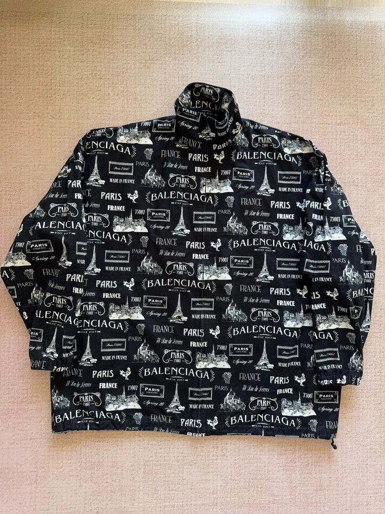 Balenciaga Logo Print Zip Jacket - dmc