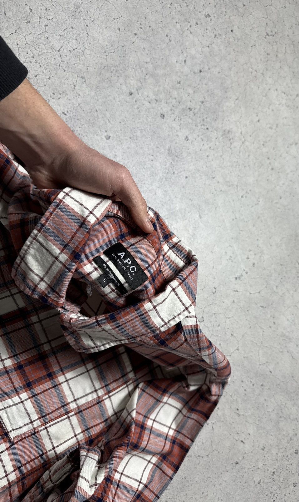 A.P.C. A.P.C Check Button Up Shirt Flannel Size L Size US L / EU 52-54 / 3 - 6 Thumbnail
