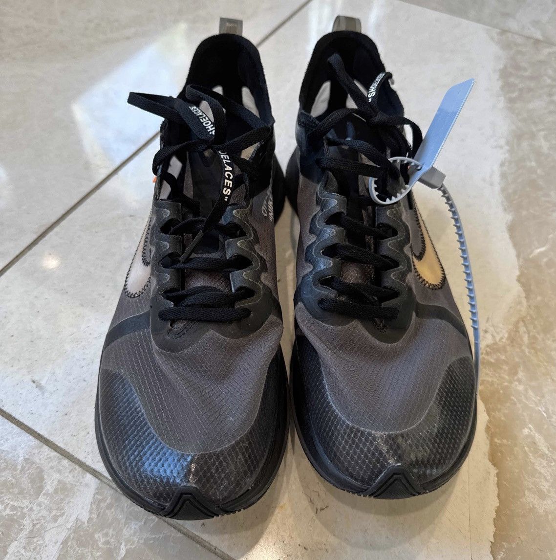 Nike × Off-White Off White x Nike Zoom Fly SP 'Black' Size US 11.5 / EU 44-45 - 3 Thumbnail