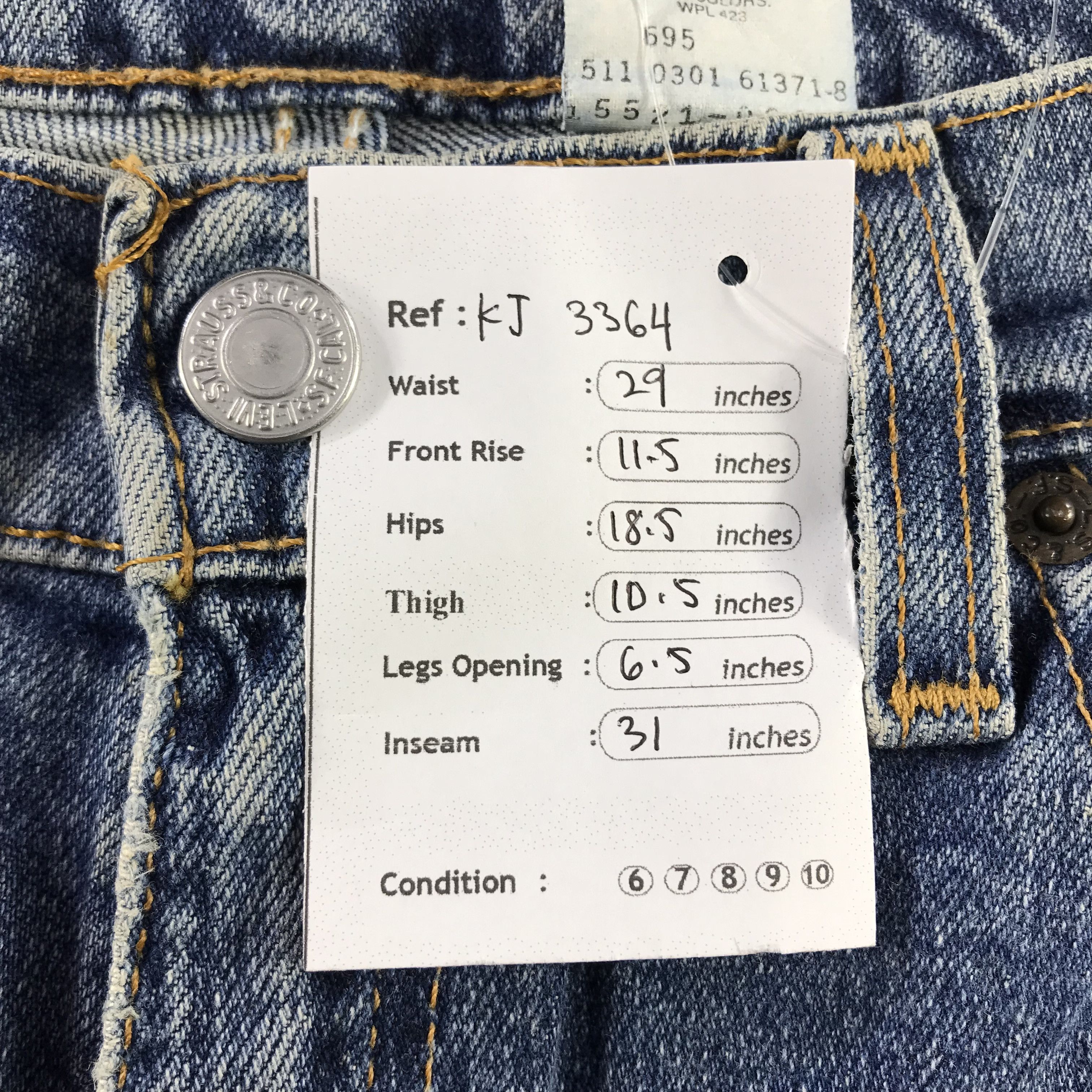 Levi's Vintage Levis 512 Jeans Slim Fit Jeans Size US 28 / EU 44 - 11 Thumbnail