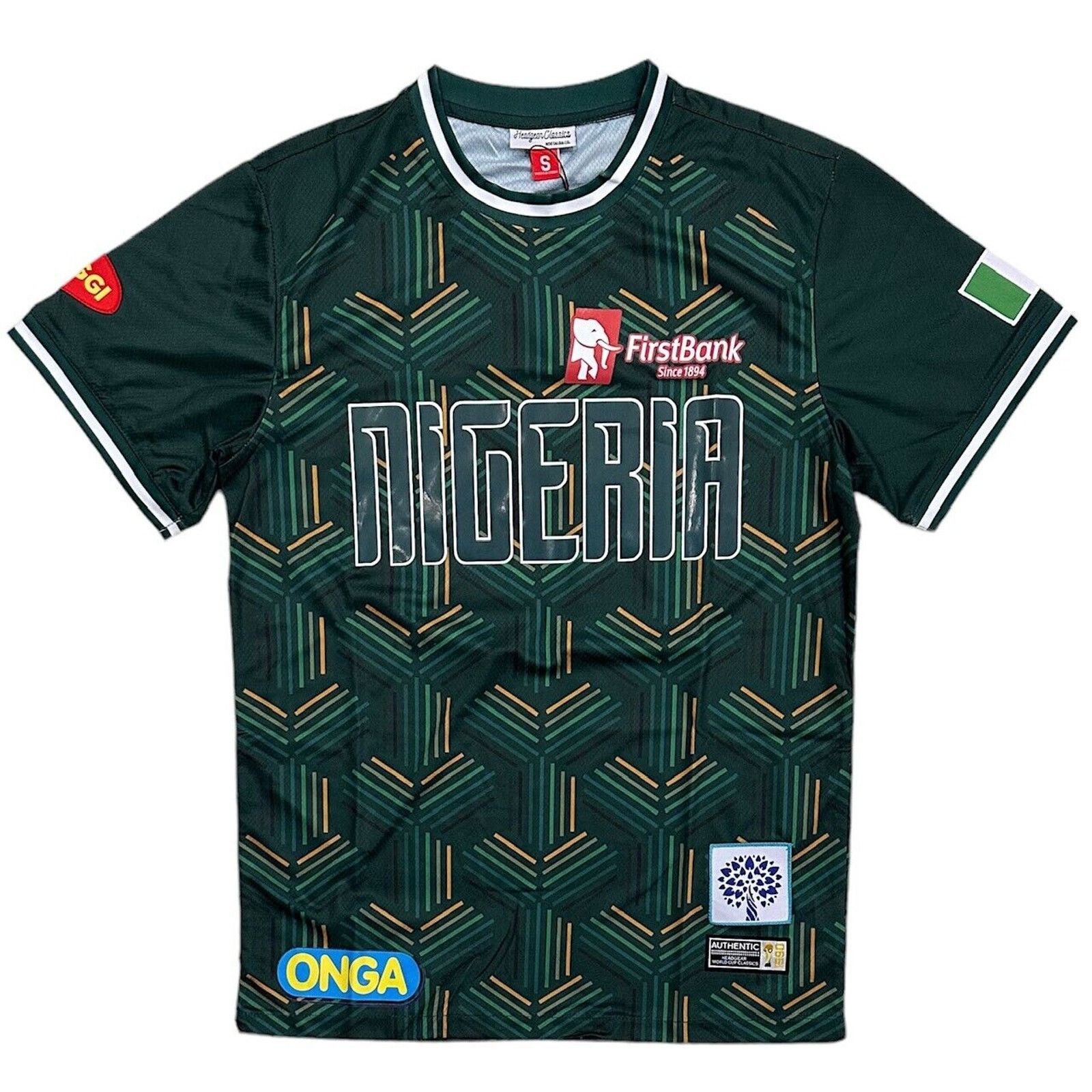 Other Nigeria Team Headgear Classics 1990 World Cup Soccer Jersey Size US XL / EU 56 / 4 - 2 Thumbnail