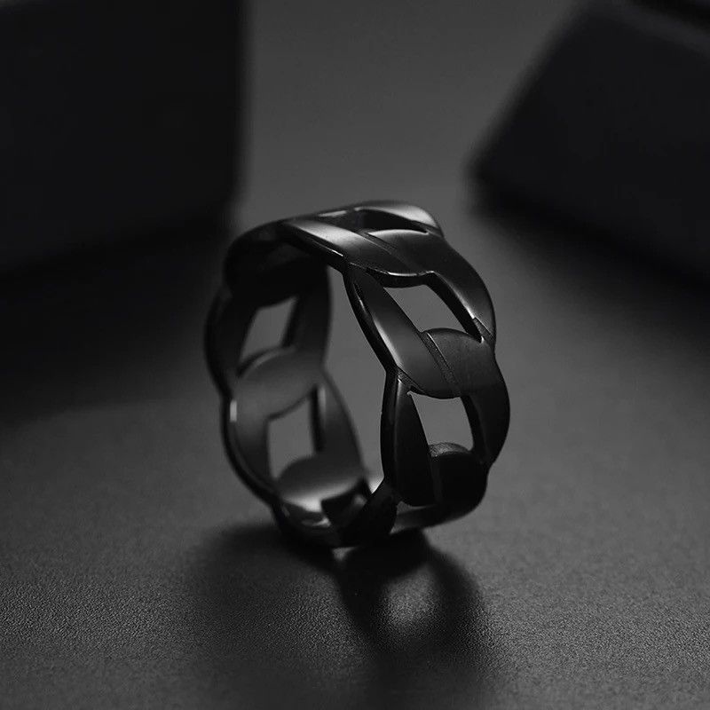 Jewelry × Vintage Silver Chain Fraternal Alliance Ring Size - 7-13 RGN Size ONE SIZE - 6 Thumbnail