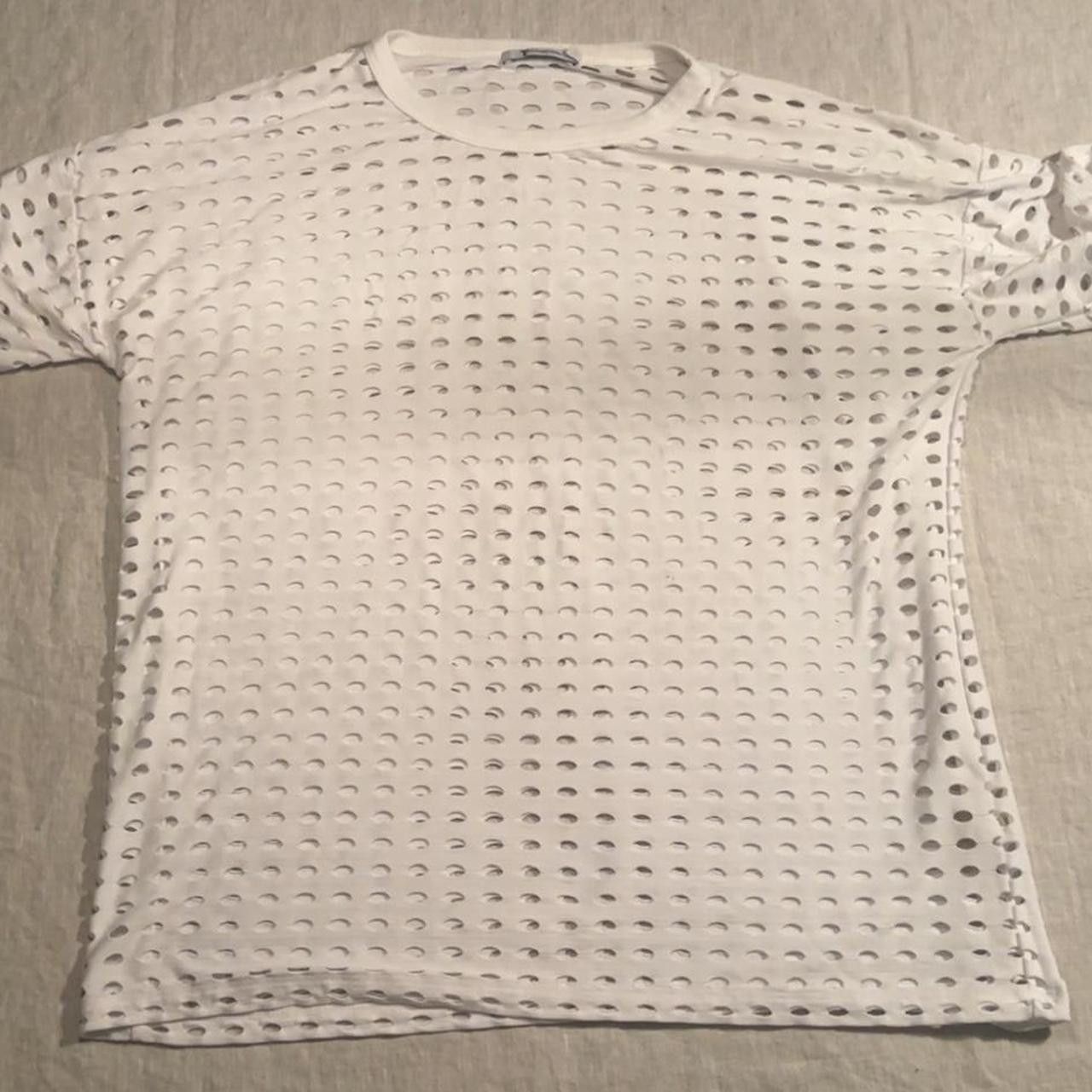 T by Alexander Wang T by Alexander wang perforated white tee Size US M / EU 48-50 / 2 - 1 Thumbnail