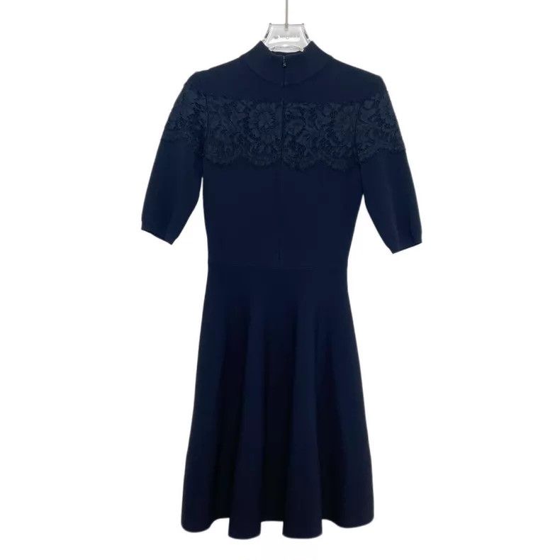 Valentino Valentino Black lace lace waist dress Size S / US 4 / IT 40 - 1 Thumbnail