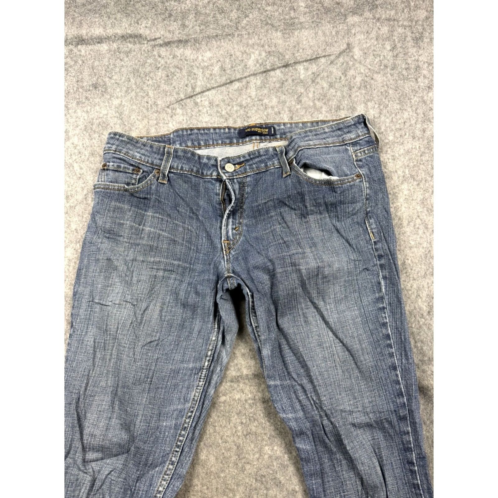 Levi's Levi's 524 Jeans Women Regular 15 M Medium Blue Denim Stretch 5-Pocket Straight Jeans 33in Inseam Medium Wash 80s 90s Size 36" / US 14 / IT 50 - 2 Thumbnail