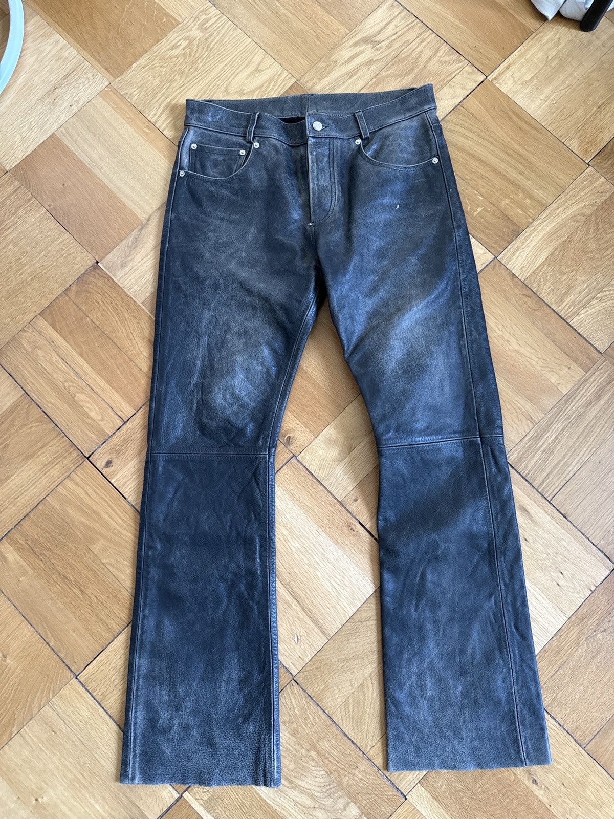 Enfants Riches Deprimes Flared Leather Jeans Size US 32 / EU 48 - 1 Thumbnail