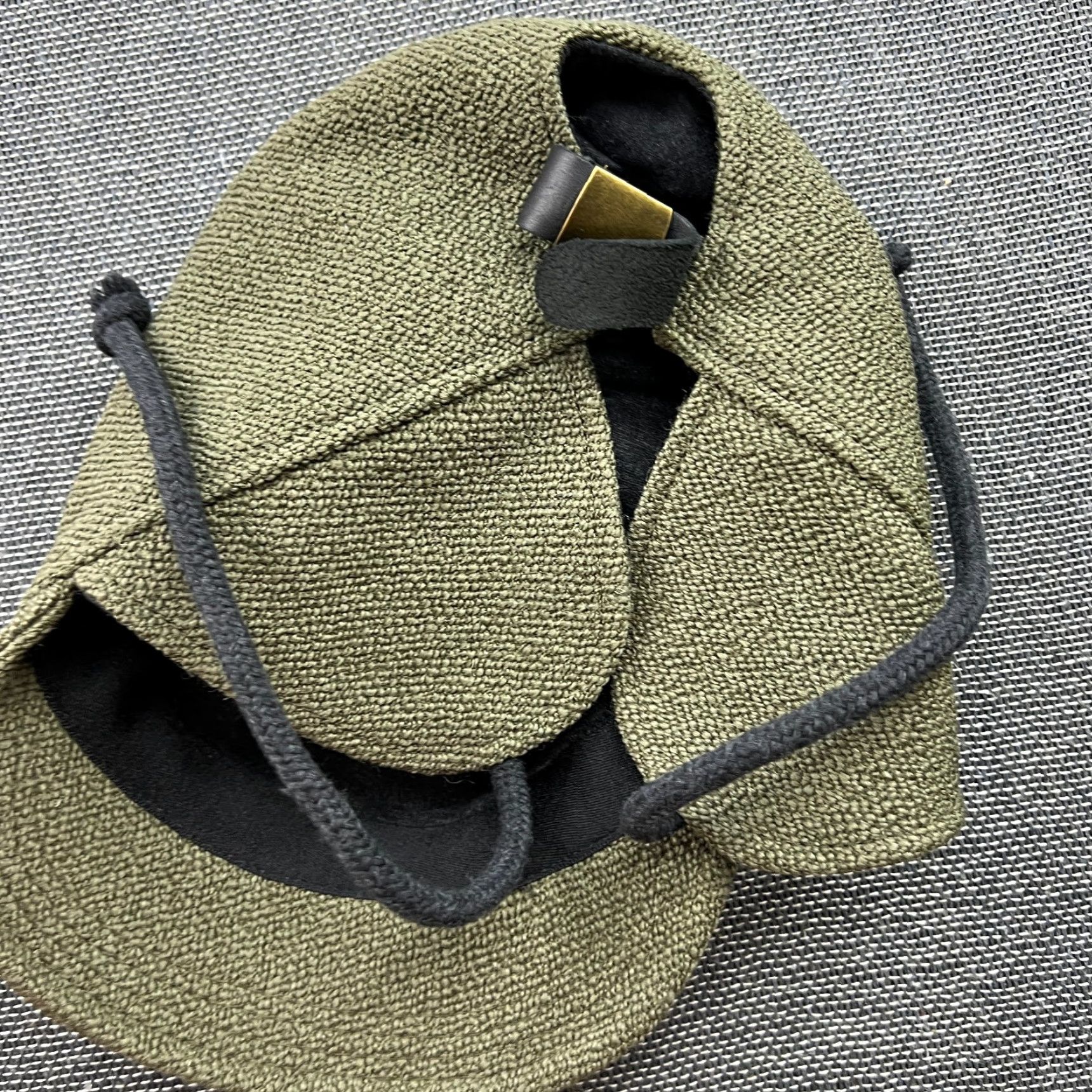 Vintage Costo Duck Hunting Travel Hat Ear Flap Woven Chin Strap Medium Green Unisex Adults S Beanie Outdoor Wool Acrylic Blended Fabric Size ONE SIZE - 3 Thumbnail