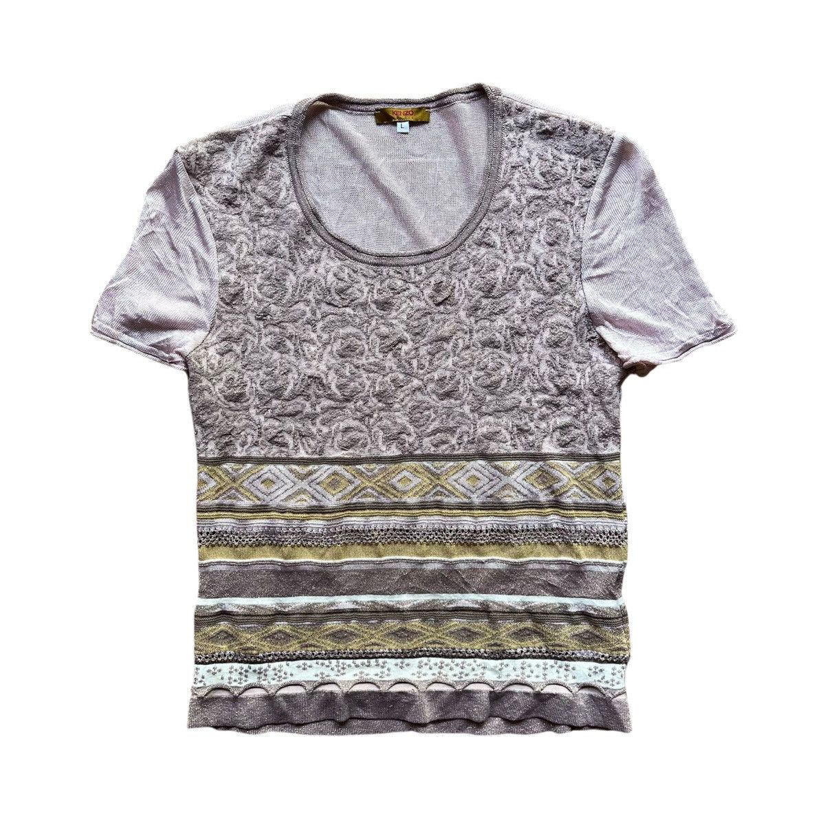 Kenzo Vintage Kenzo Knitwear Tee Size L / US 10 / IT 46 - 1 Thumbnail