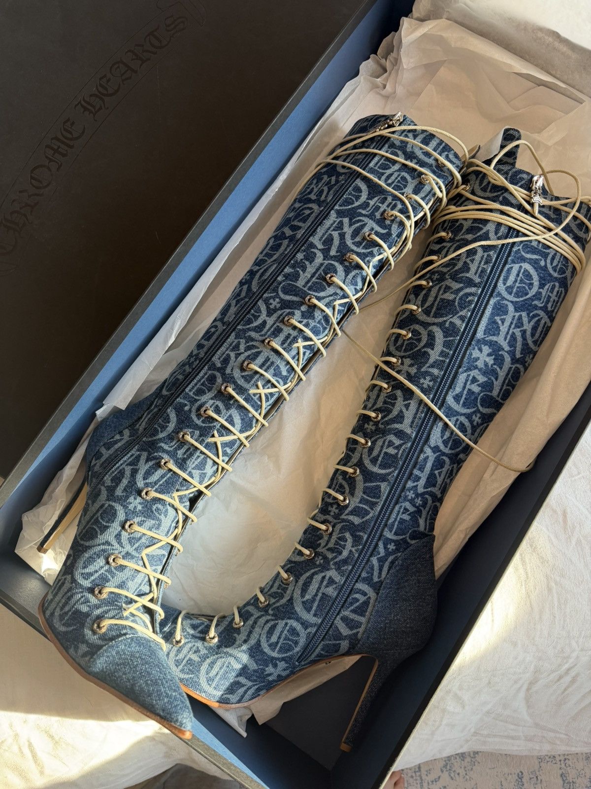 Chrome Hearts Chrome hearts denim boots Size US 9 / IT 39 - 7 Thumbnail