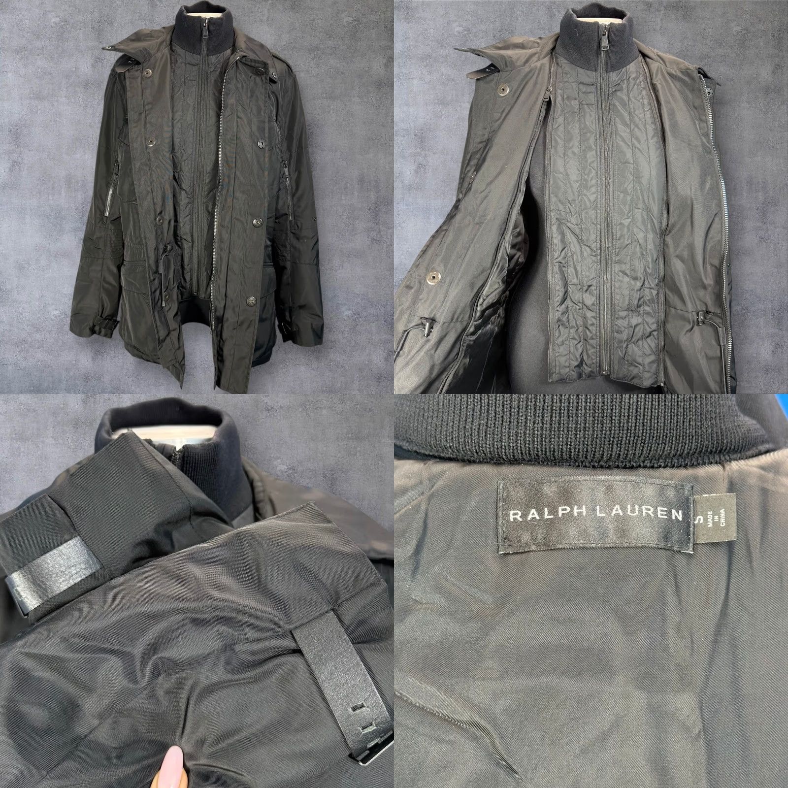 Zadig & Voltaire Ralph Lauren Black Label Mens Utility Coat Jacket Black Small Outdoor Size S / US 4 / IT 40 - 8 Thumbnail