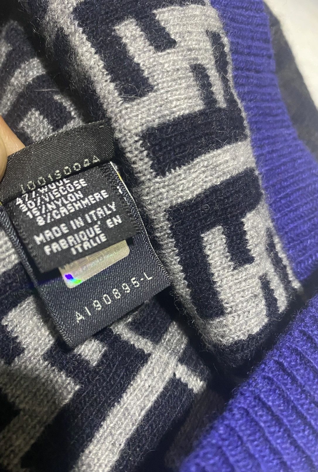 Fendi Fendi Cashmere Zucca Monogram Beanie Size ONE SIZE - 5 Thumbnail