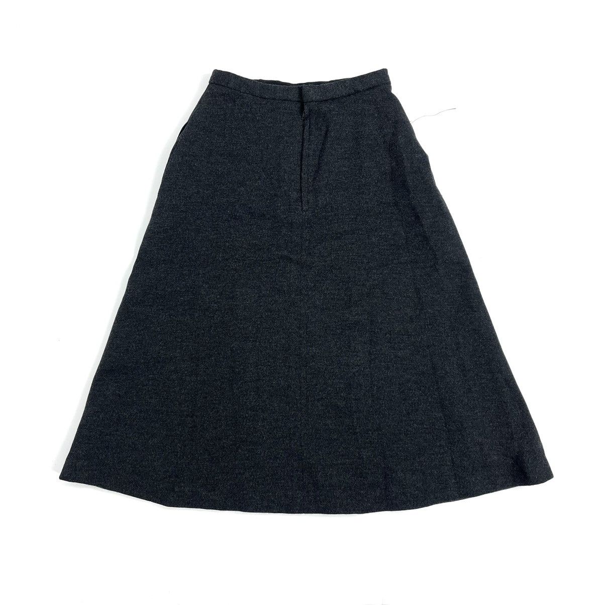 Comme des Garcons 1990s Vintage Comme Des Garcons CDG Midi Skirt Charcoal Size 25" / US 0 / IT 36 - 14 Thumbnail