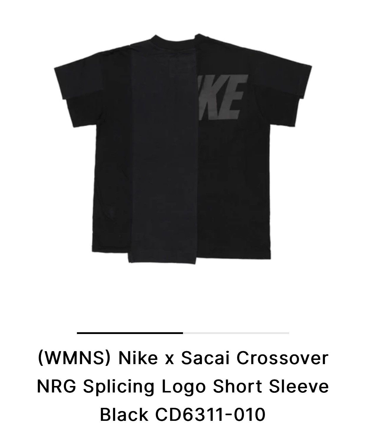 Nike × Sacai Rare Nike x Sacai reconstructed tee | Grailed