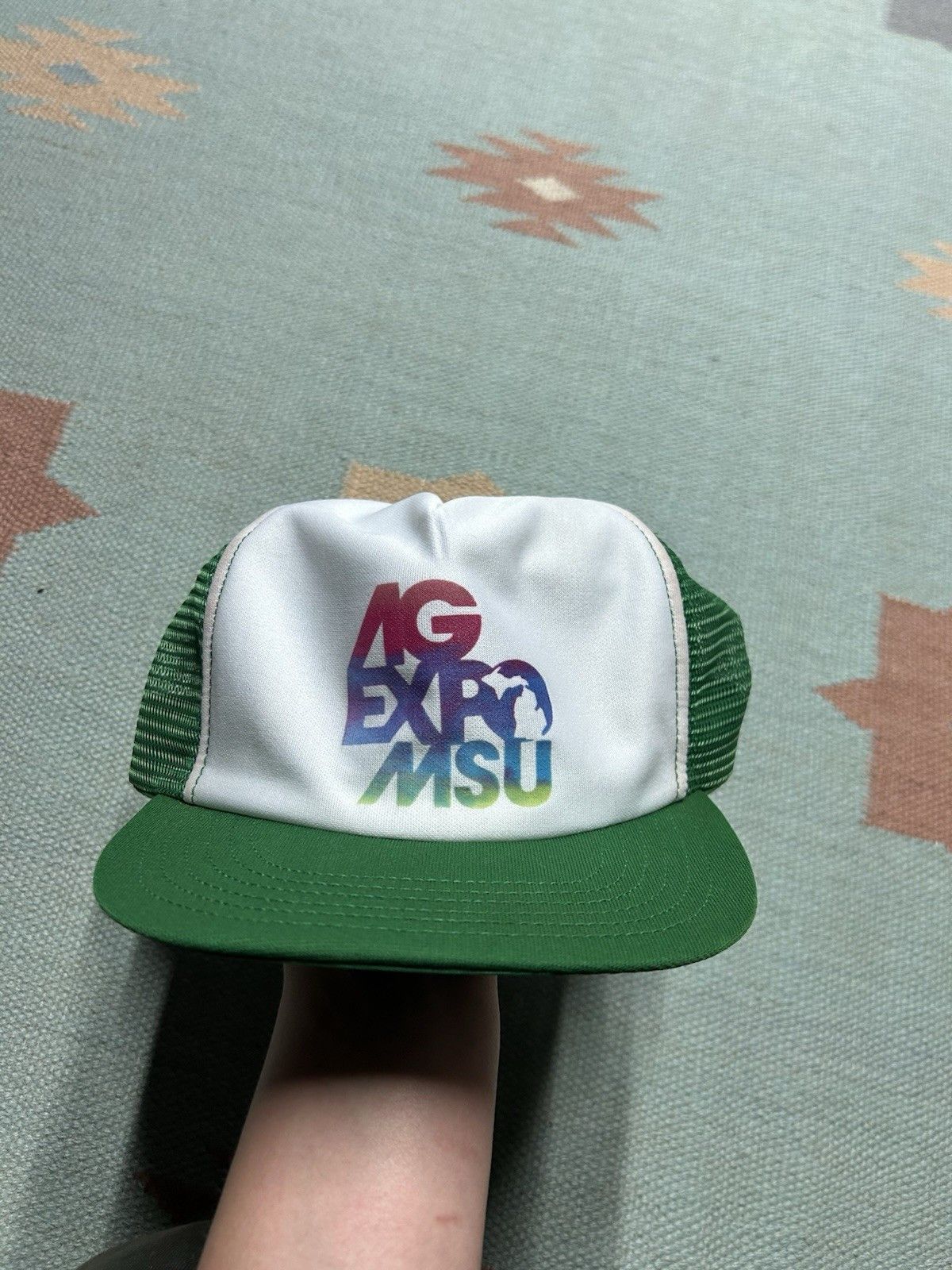 Vintage Vtg trucker hat Ag Expo MSU Michigan state university farm Size ONE SIZE - 2 Thumbnail