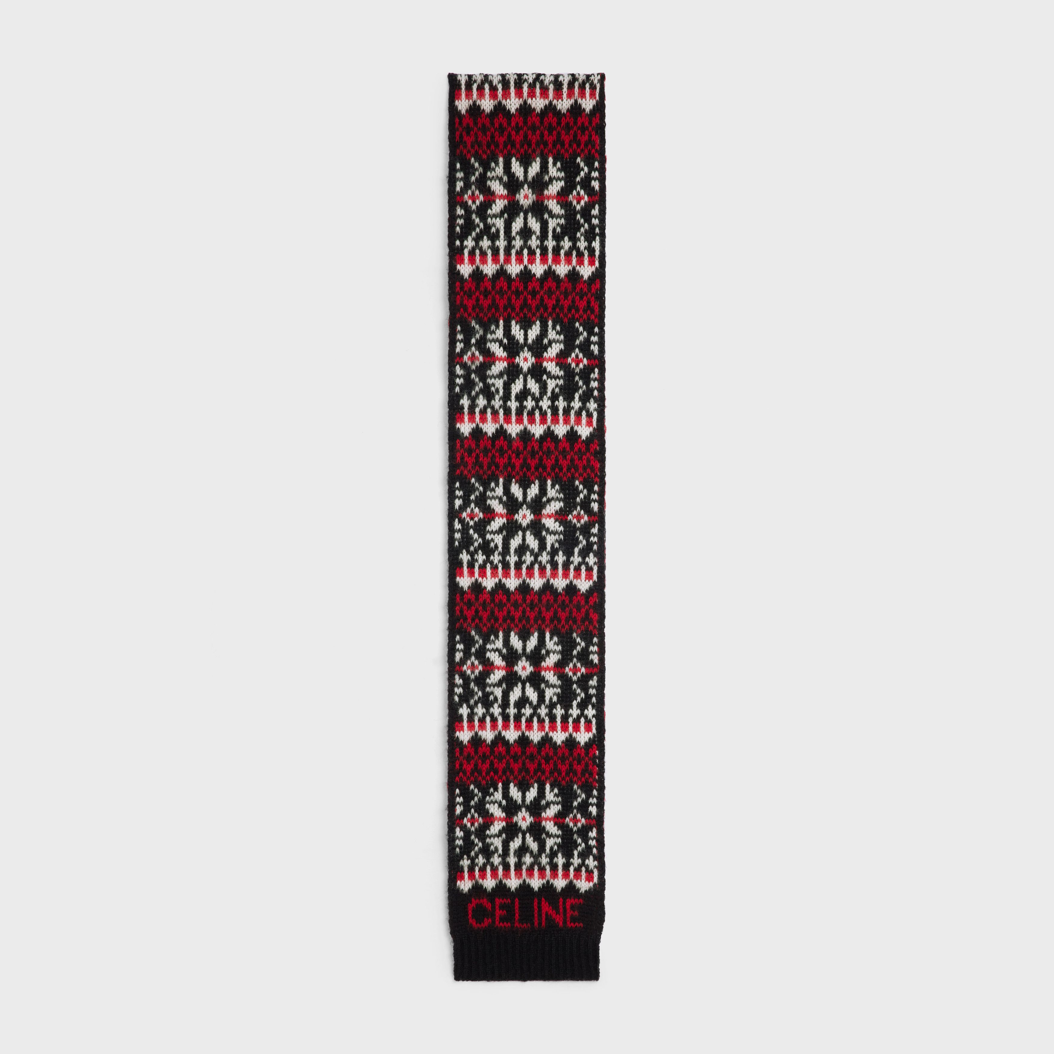Celine Scarf In Snowflake Jacquard Wool | Grailed Celine Scarf In Snowflake Jacquard Wool | Grailed
