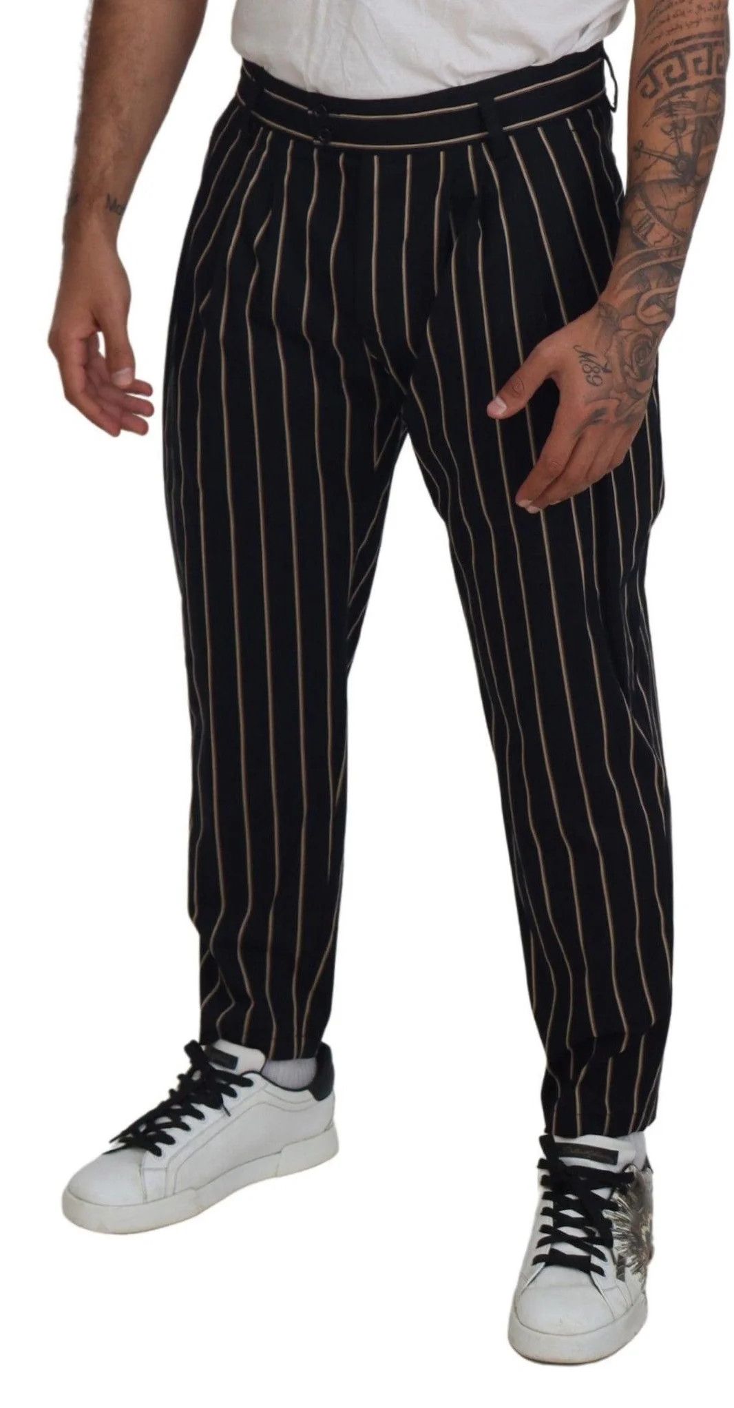 Dolce & Gabbana o1y0125 Casual Pant in Black/Beige Size US 28 / EU 44 - 2 Thumbnail