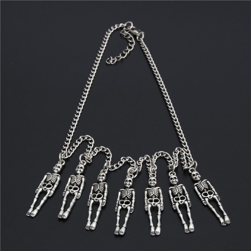 Jewelry Pirate Gothic Skeleton Skull Necklaces Size ONE SIZE - 2 Thumbnail