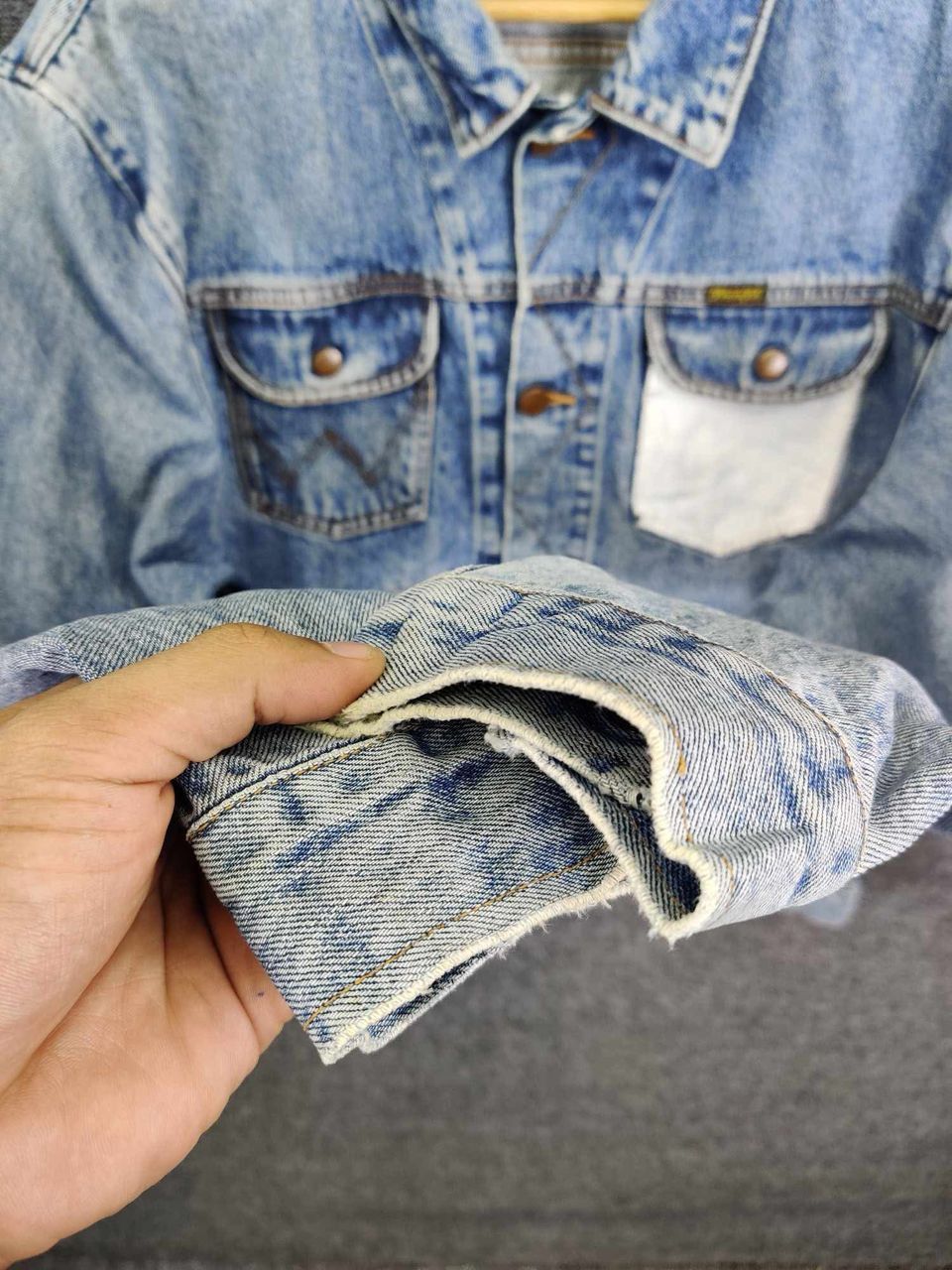 Edwin Vintage 90's Wrangler Trucker Denim Jacket Flare Size US L / EU 52-54 / 3 - 11 Thumbnail