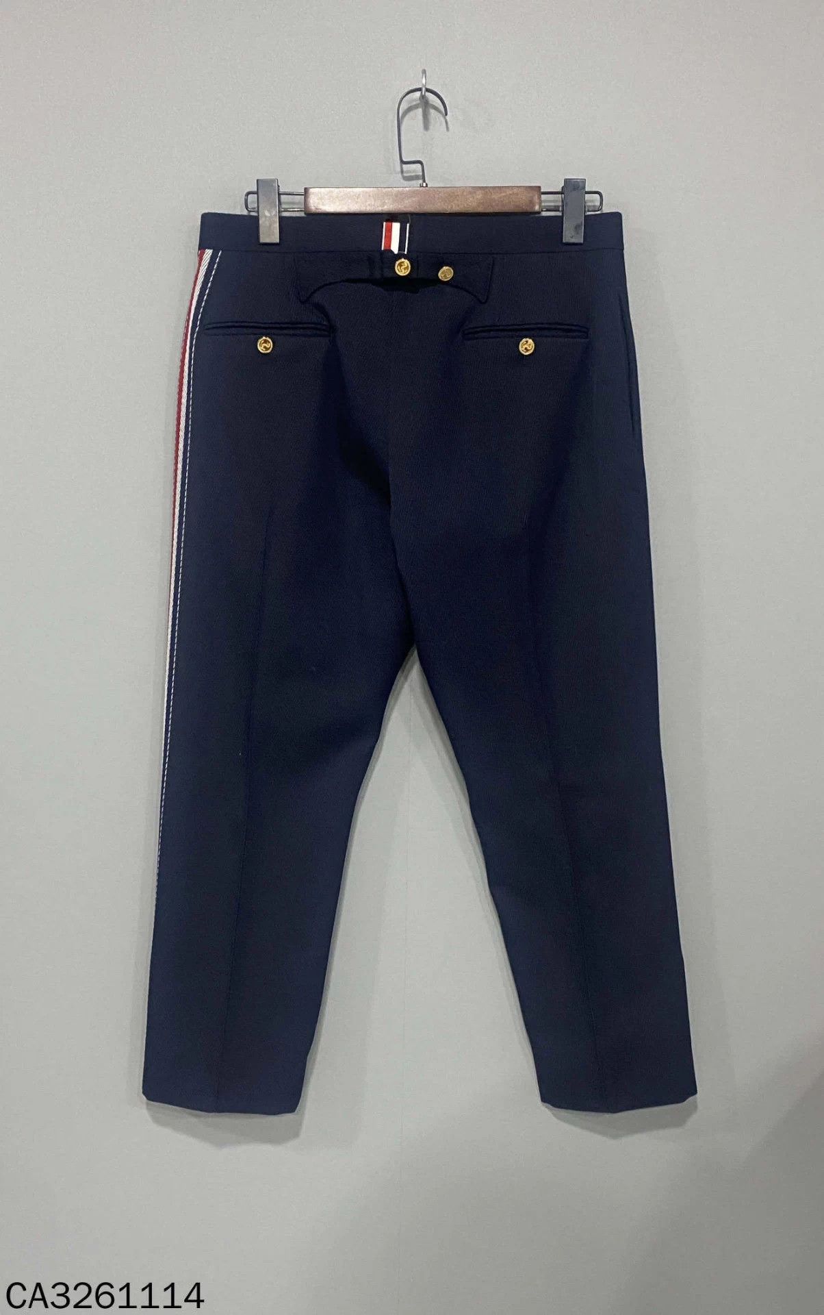 Thom Browne TB Gold Button Stripe New Tailored Trousers 1/84 With Tags Size US 30 / EU 46 - 2 Thumbnail