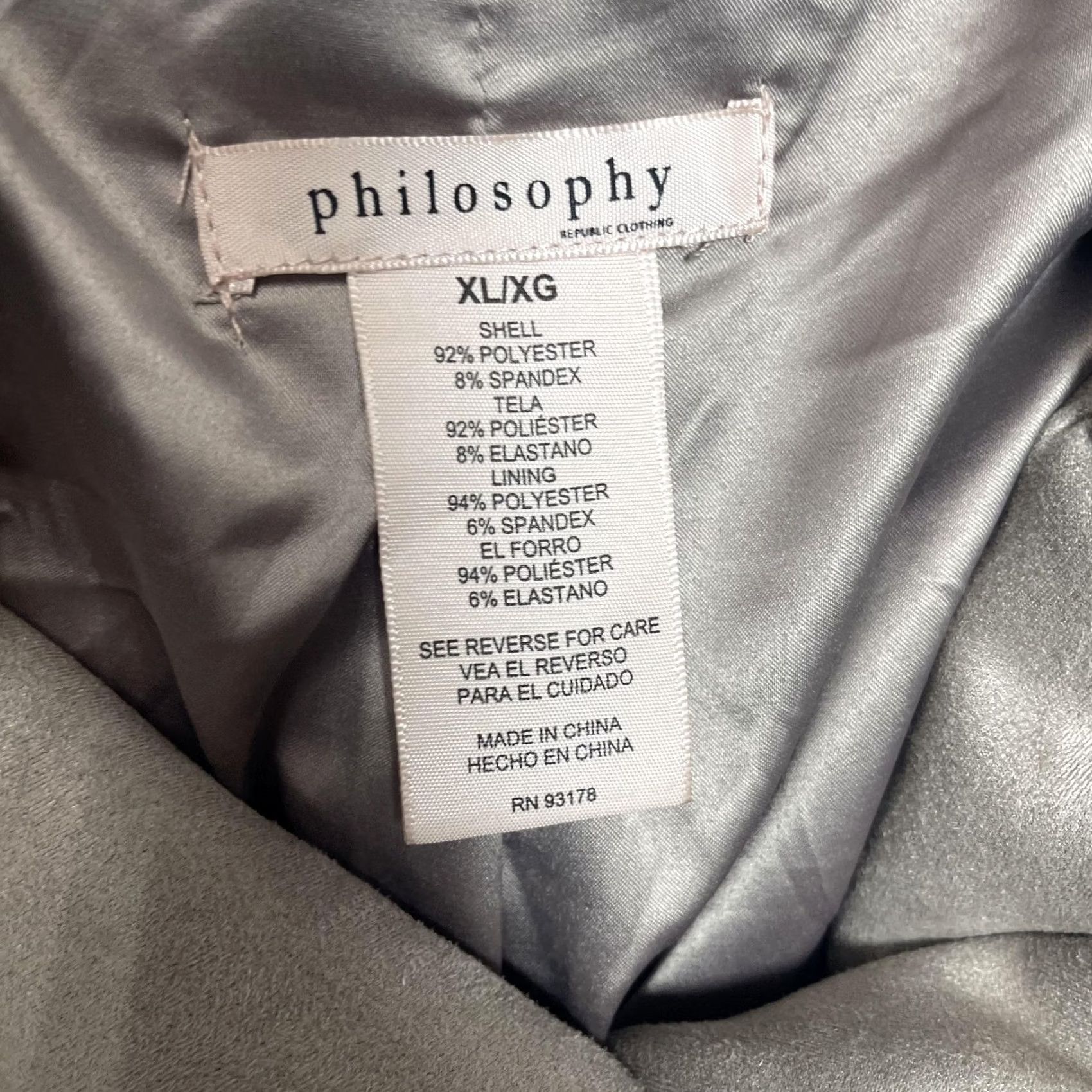 Vintage Philosophy Jacket Womens XL Taupe Faux Suede Moto Asymmetrical Zip Pockets Lined Size XL / US 12-14 / IT 48-50 - 2 Thumbnail