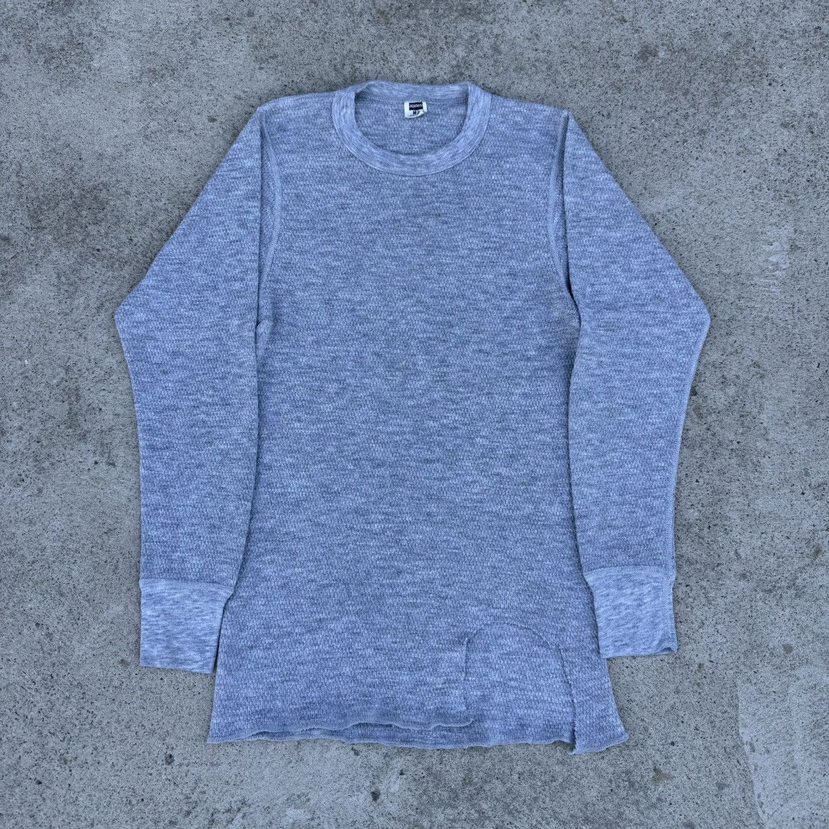 Hanes Vintage 1970s Hanes Thermal Waffle Long Sleeve T-Shirt Gray Size US M / EU 48-50 / 2 - 3 Thumbnail