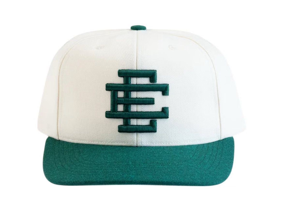 Eric Emanuel Eric Emanuel EE off white & green snapback hat Size ONE SIZE - 1 Thumbnail
