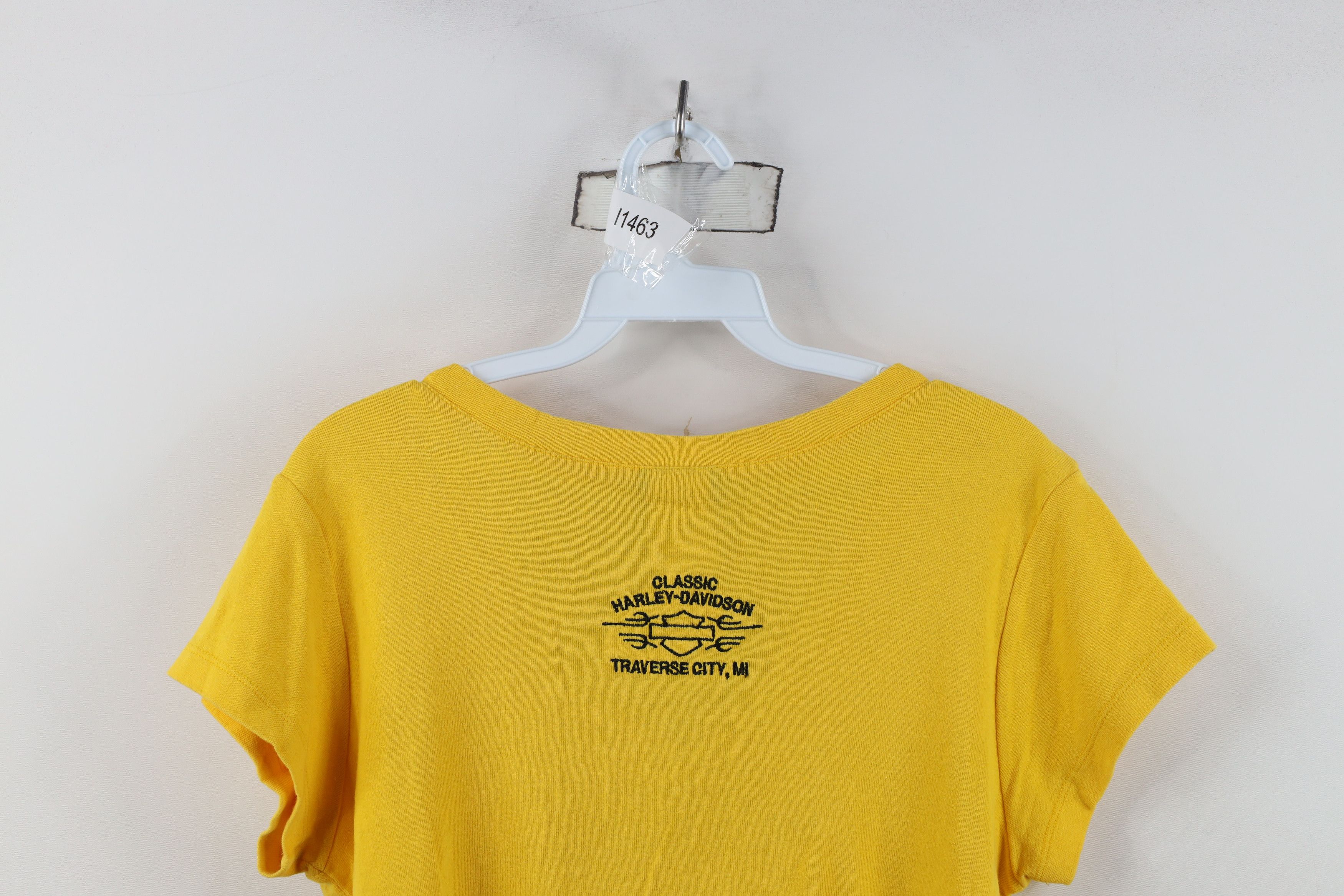 Harley Davidson Vintage Y2K Harley Davidson Tribal Ribbed Knit T-Shirt Size L / US 10 / IT 46 - 13 Thumbnail