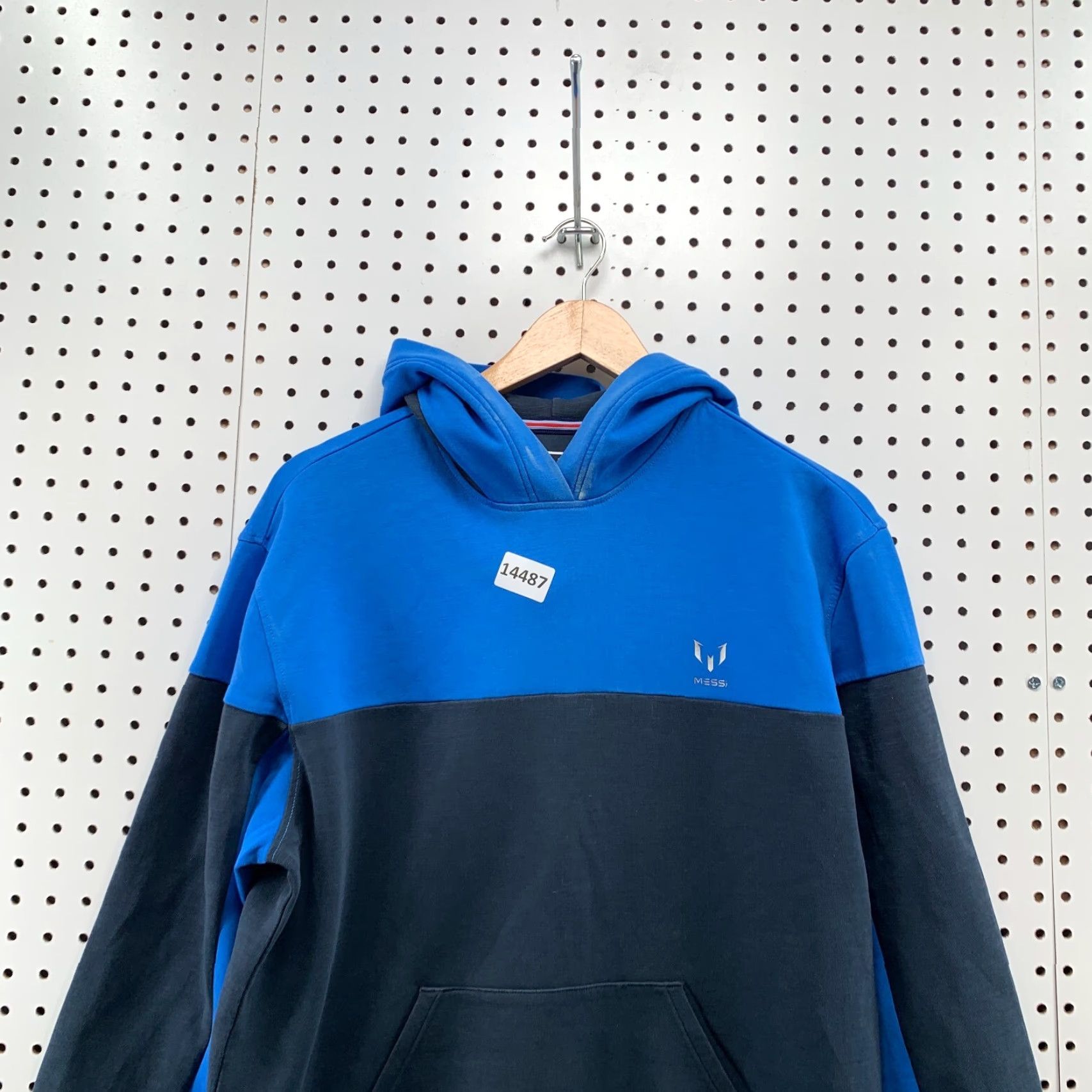 Vintage Messi Hoodie Shirt Long Sleeve Blue Hooded Sweatshirt Size S Mens Regular Pullover Cotton Polyester Fleece Zipper Size US S / EU 44-46 / 1 - 2 Thumbnail