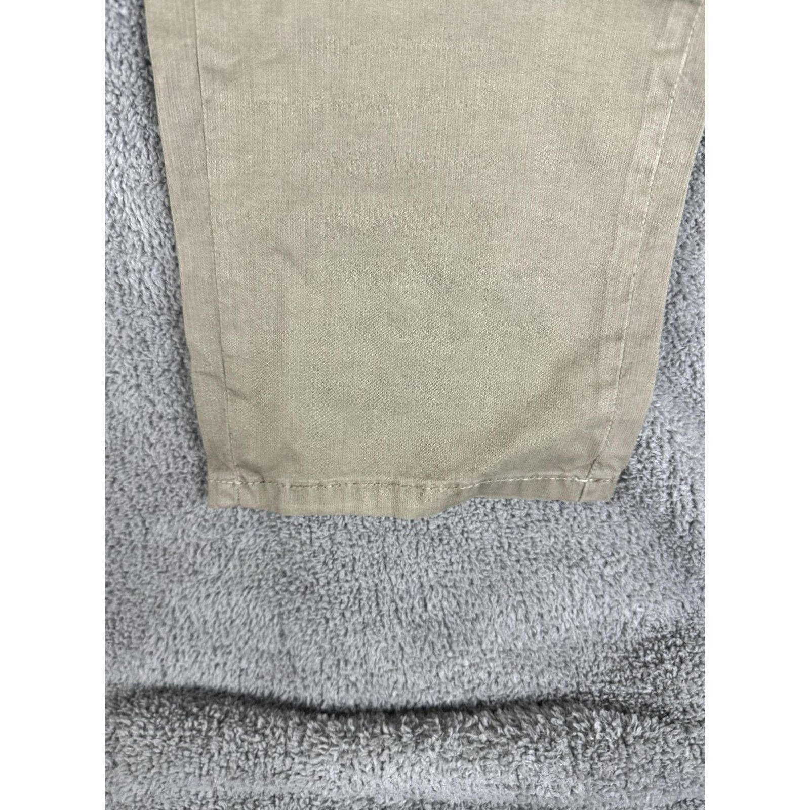 johnnie-O VINTAGE? No. Johnnie-O Pants Mens 35x34 Khaki Stretch Casual Chino 5 Pocket Cotton Beige Size US 35 - 7 Thumbnail