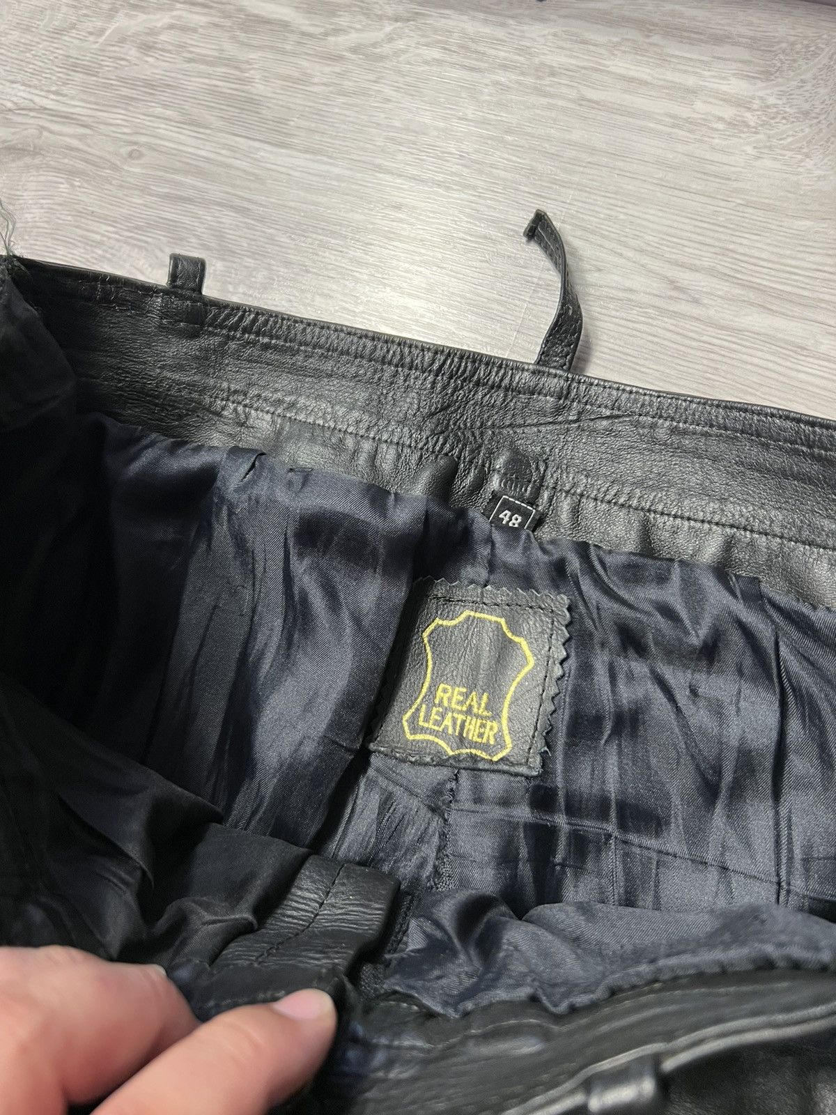 Genuine Leather Vintage Western Biker Leather Cowboy Bondage Pants Size M Size US 32 / EU 48 - 13 Thumbnail